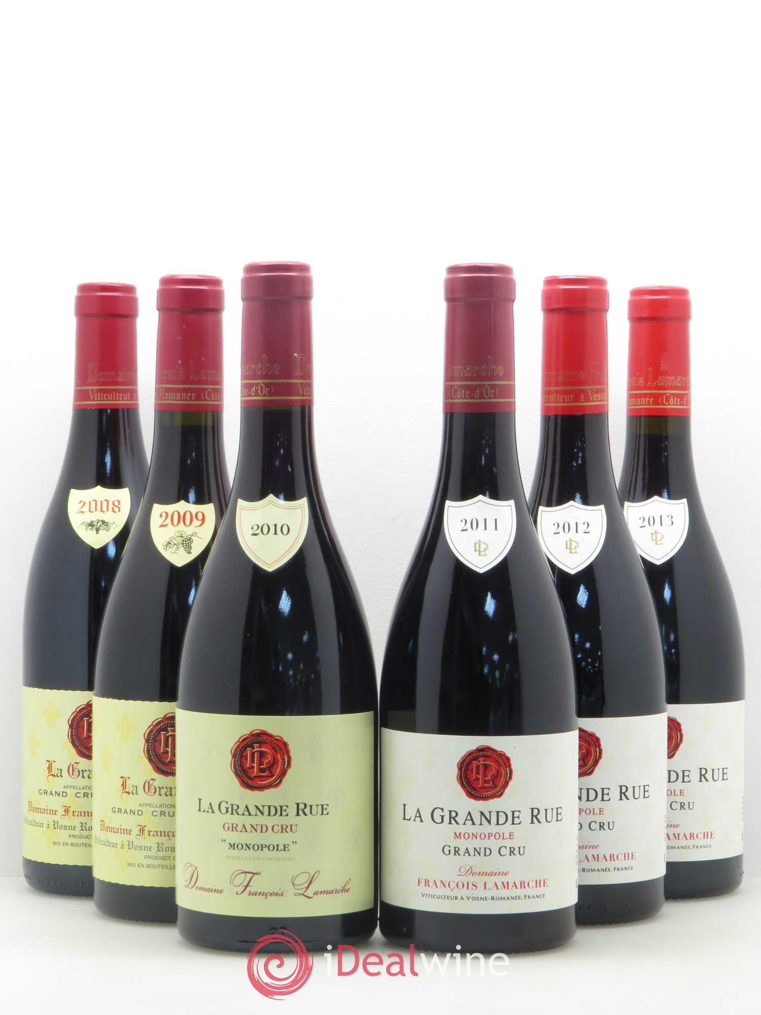 Côte de Nuits Grand Cru Verticale La Grande Rue Lamarche (Domaine) 2008 - 2009 - 2010 - 2011 - 2012 - 2013 - Lot de 6 bouteilles - 0