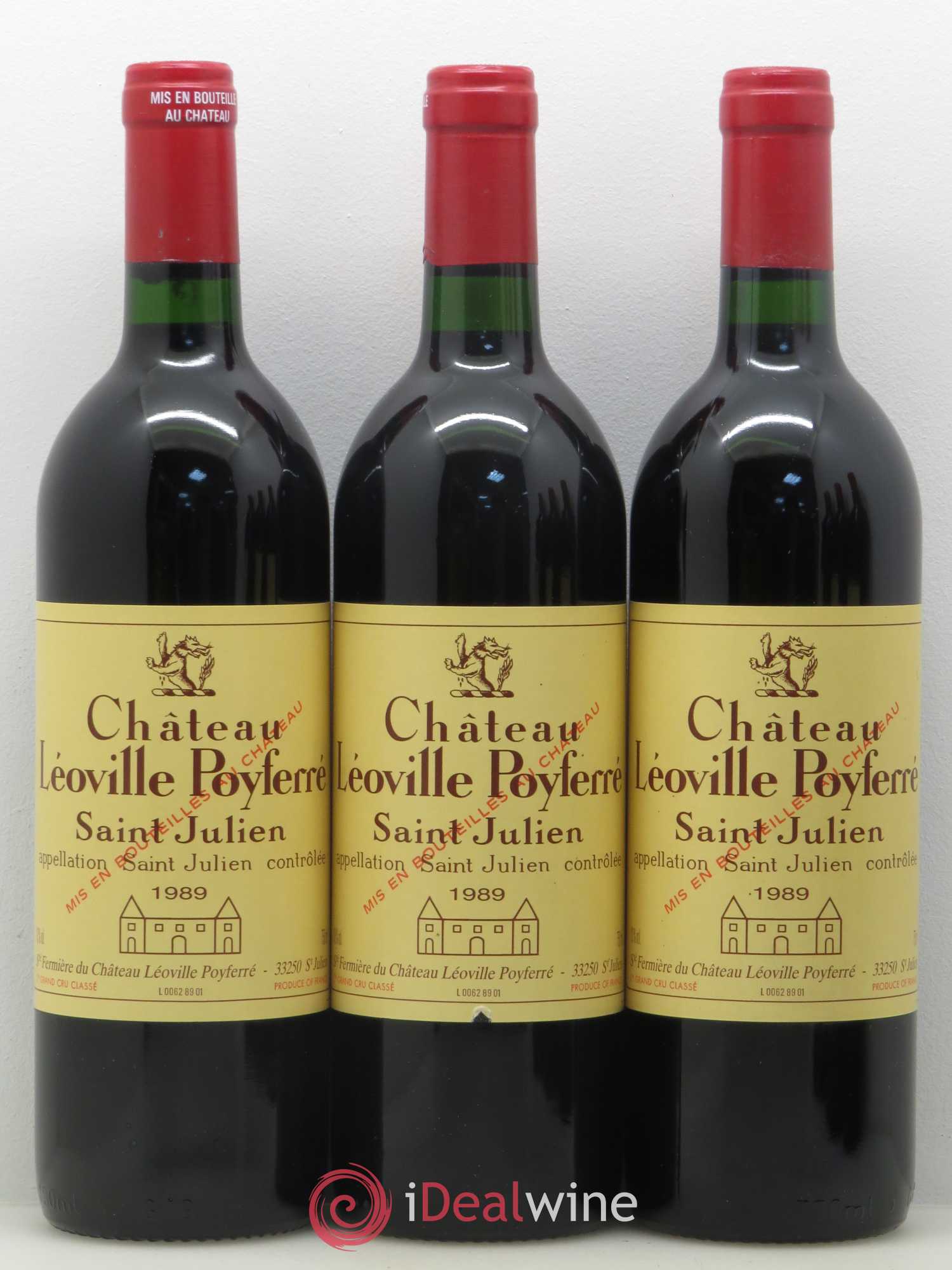 Château Léoville Poyferré 2ème Grand Cru Classé 1989 - Lot de 6 bouteilles - 1
