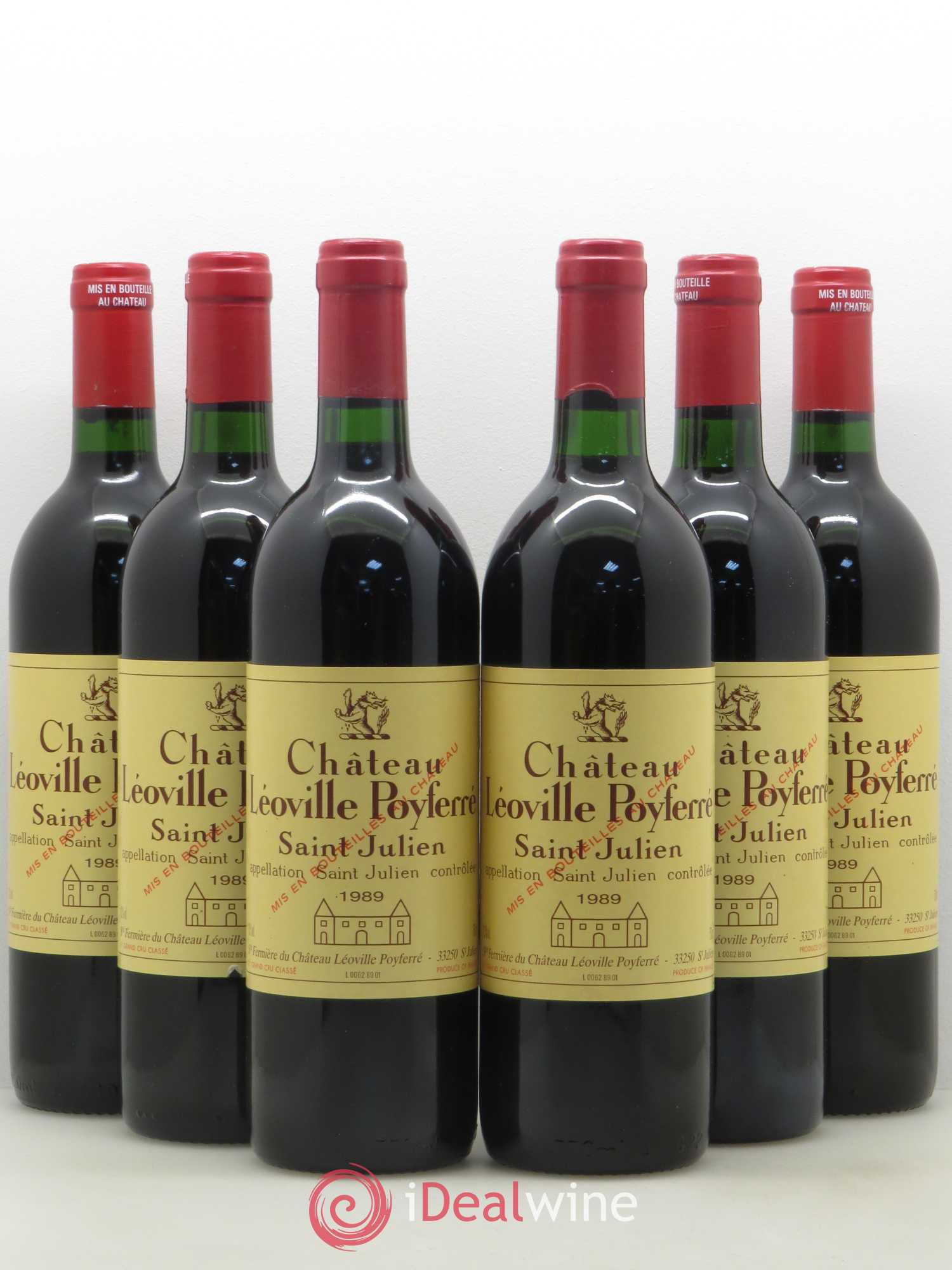 Château Léoville Poyferré 2ème Grand Cru Classé 1989 - Lot de 6 bouteilles - 0