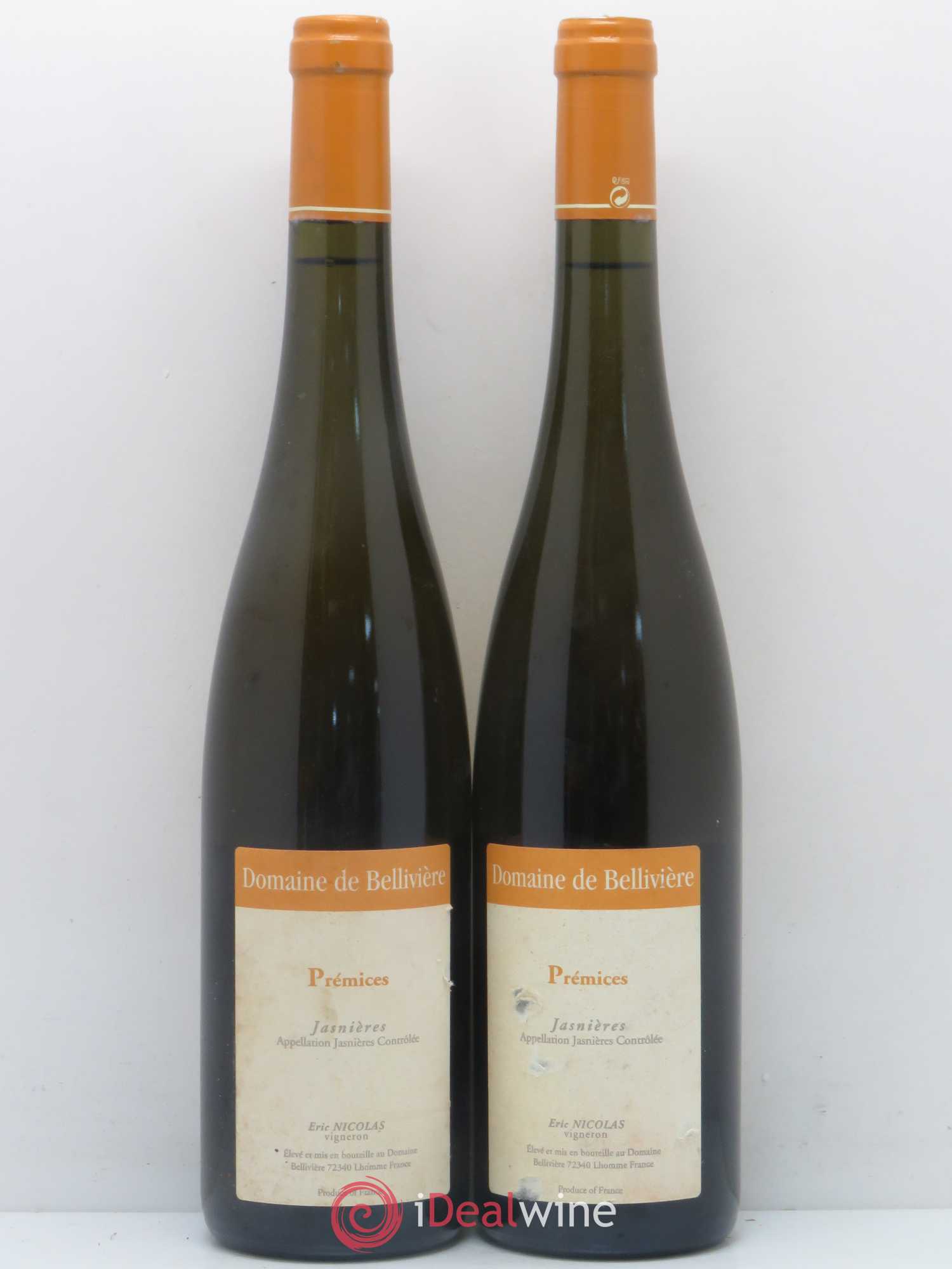 Jasnières Les Prémices Domaine de Bellivière 2010 - Lot de 2 bouteilles - 0