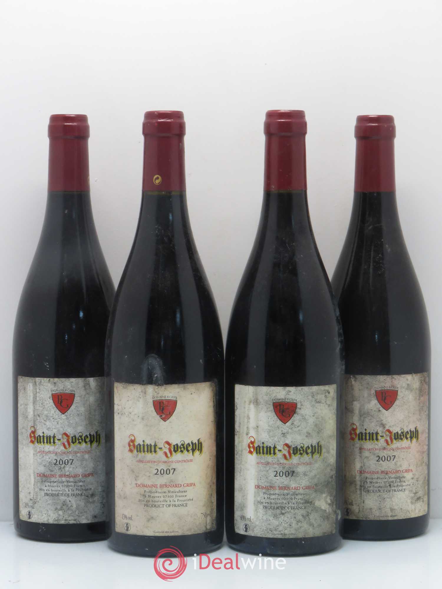 Saint-Joseph Bernard Gripa (Domaine) 2007 - Lot de 4 bouteilles - 0
