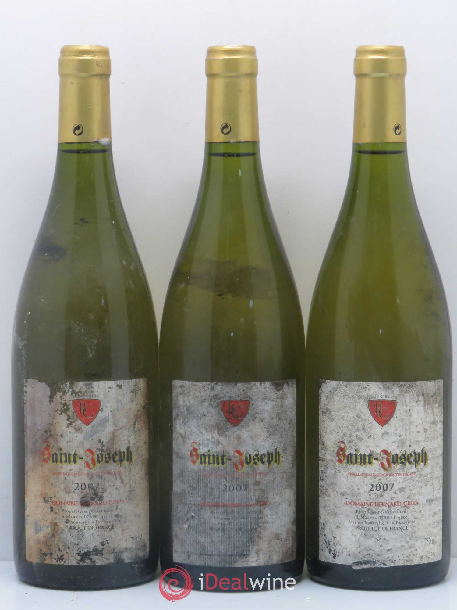 Saint-Joseph Bernard Gripa (Domaine) 2007 - Lot de 3 bouteilles - 0