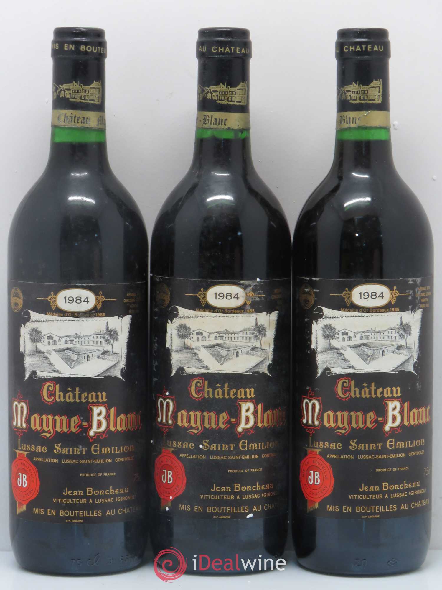 Bordeaux Lussac Saint Emilion Château Mayne Blanc 1984 - Posten von 12 Flaschen - 3