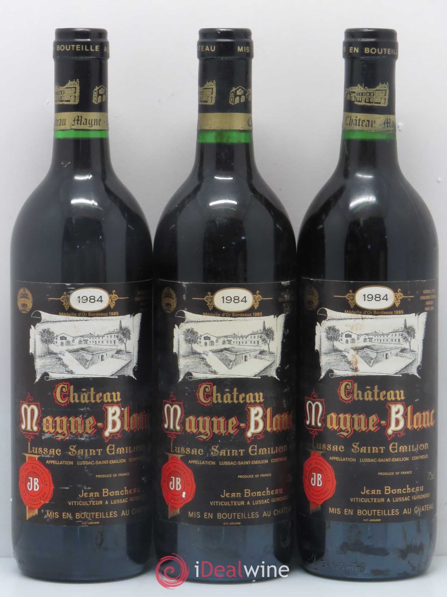 Bordeaux Lussac Saint Emilion Château Mayne Blanc 1984 - Posten von 12 Flaschen - 4