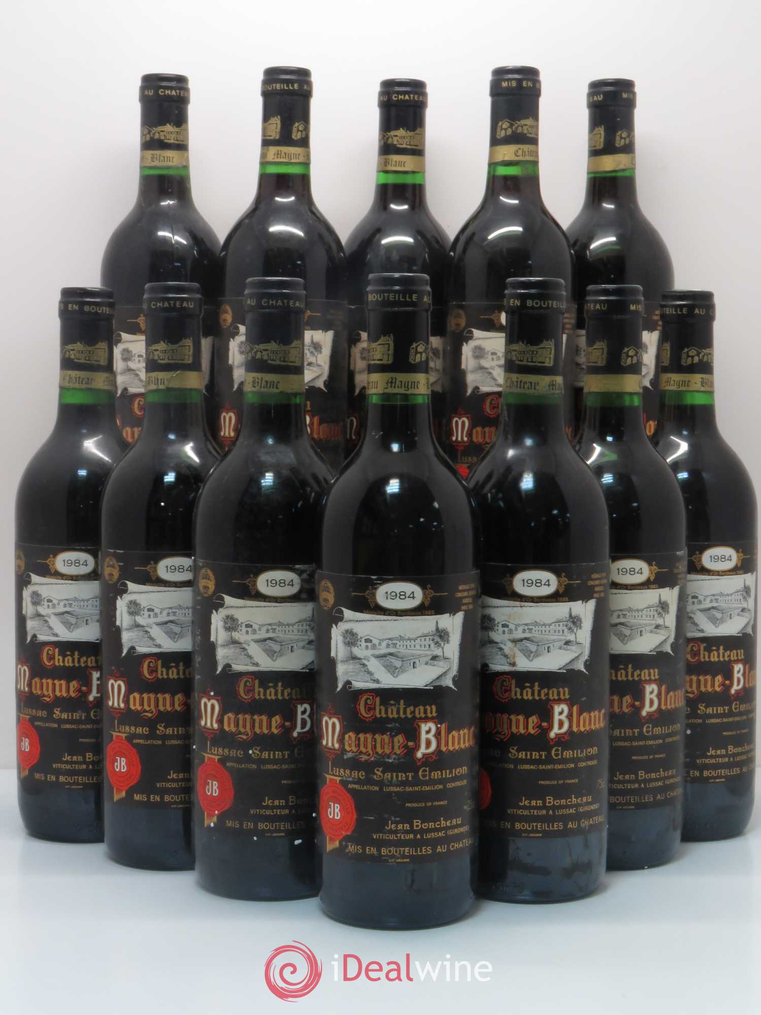 Bordeaux Lussac Saint Emilion Château Mayne Blanc 1984 - Posten von 12 Flaschen - 0