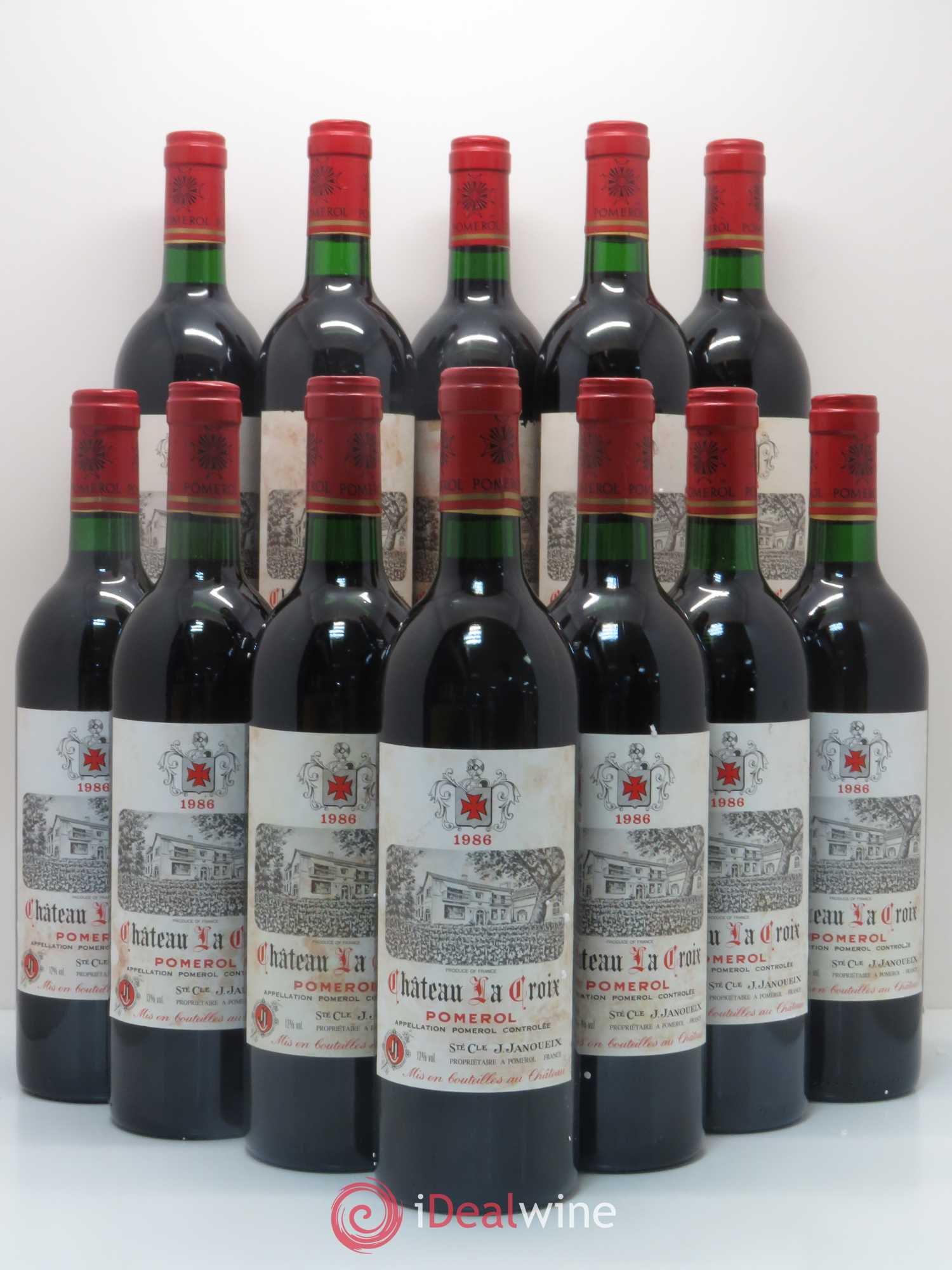Pomerol Château La Croix 1986 - Posten von 12 Flaschen - 0
