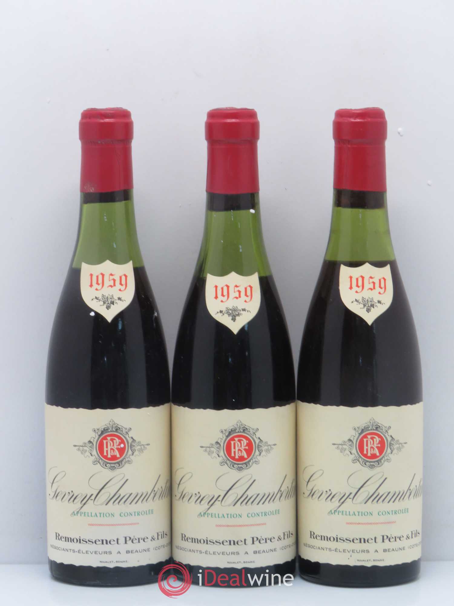 Pommard Remoissenet Père et Fils 1959 - Lot de 3 demi bouteilles - 0