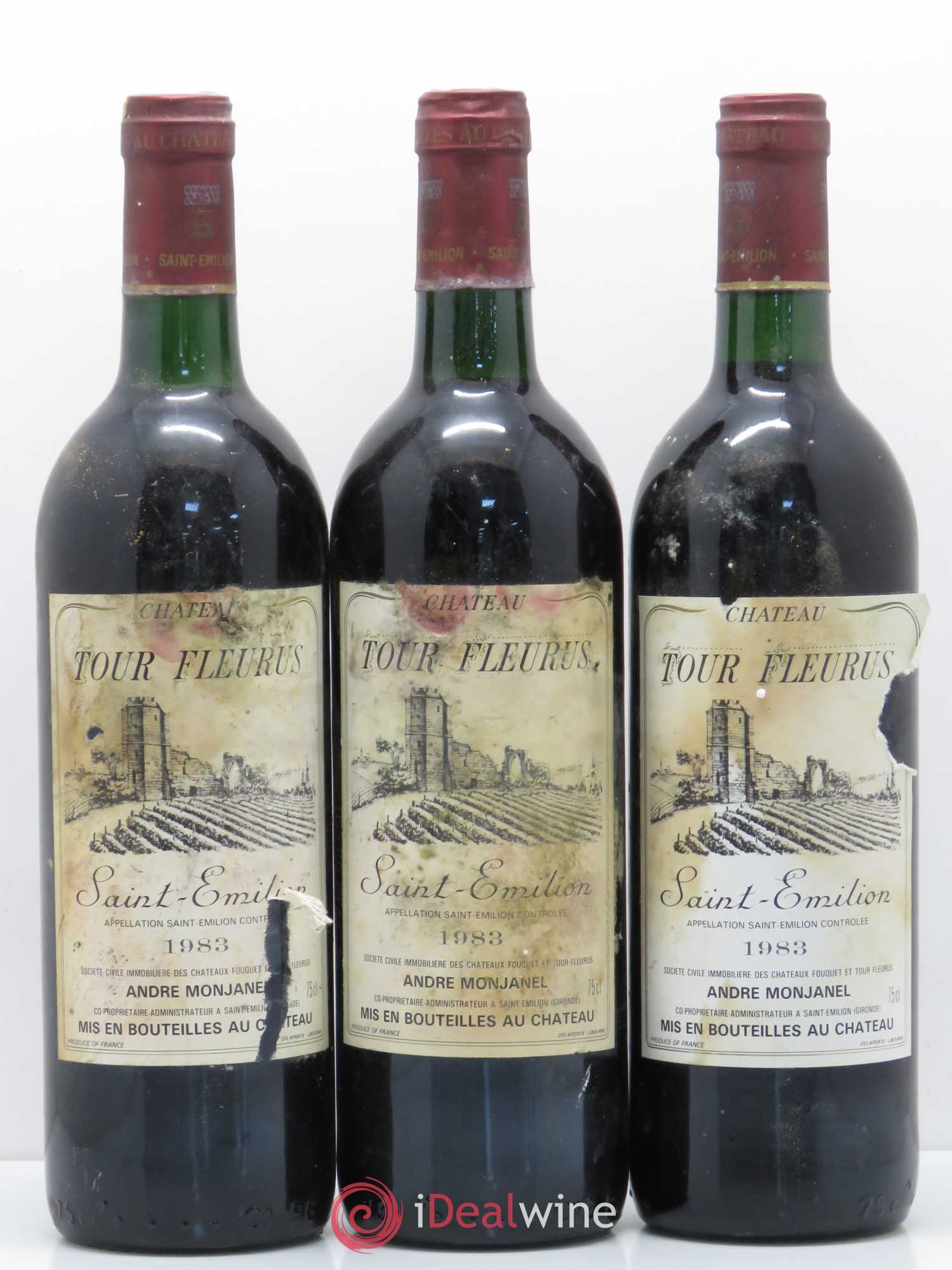 Saint-Émilion Château Tour Fleurus 1983 - Posten von 3 Flaschen - 0