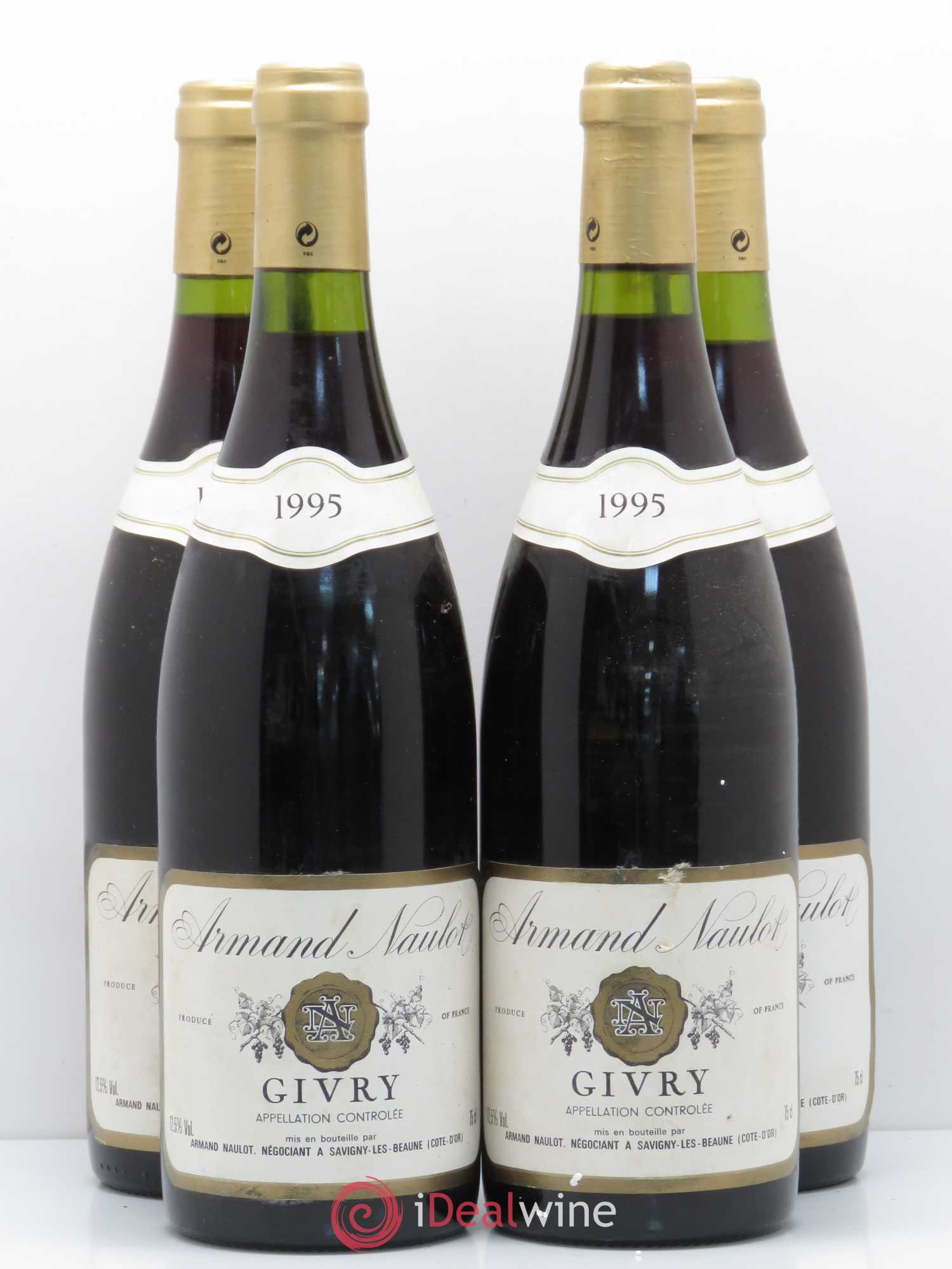 Givry Armand Naulot (sans prix de réserve) 1995 - Posten von 4 Flaschen - 0