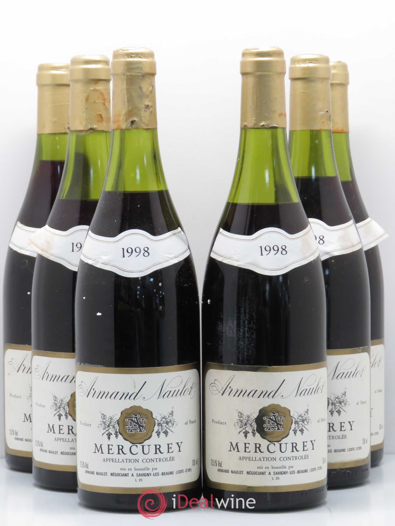 Mercurey Armand Naulot (sans prix de réserve) 1998 - Posten von 6 Flaschen - 0