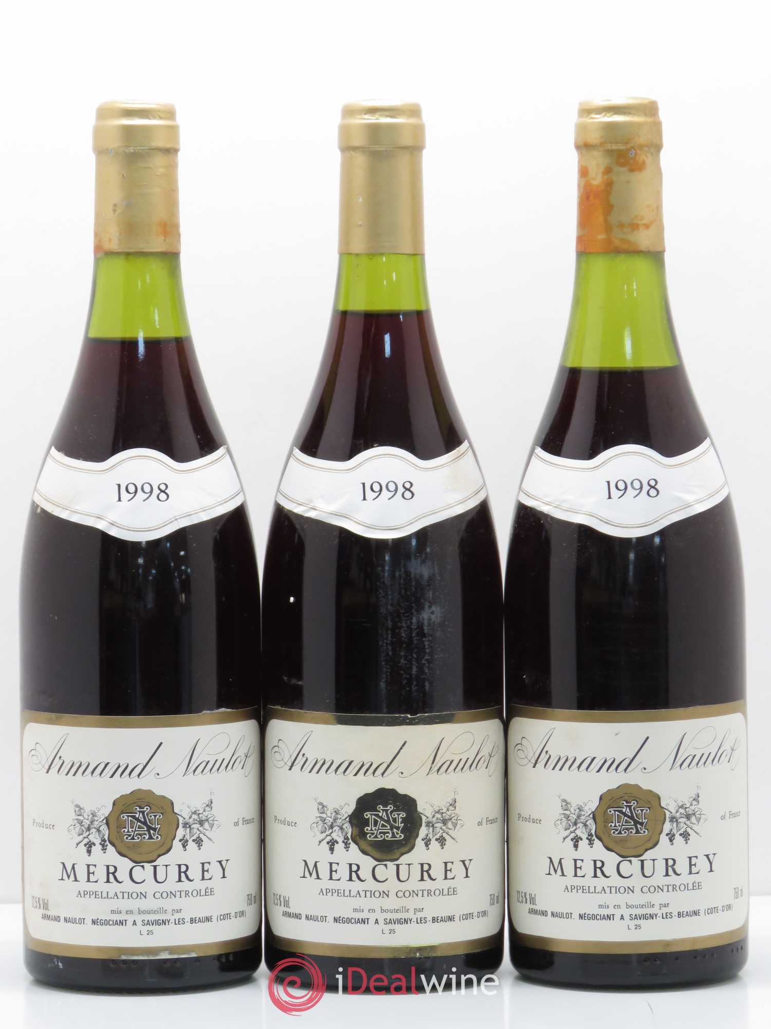 Mercurey Armand Naulot (sans prix de réserve) 1998 - Posten von 3 Flaschen - 0