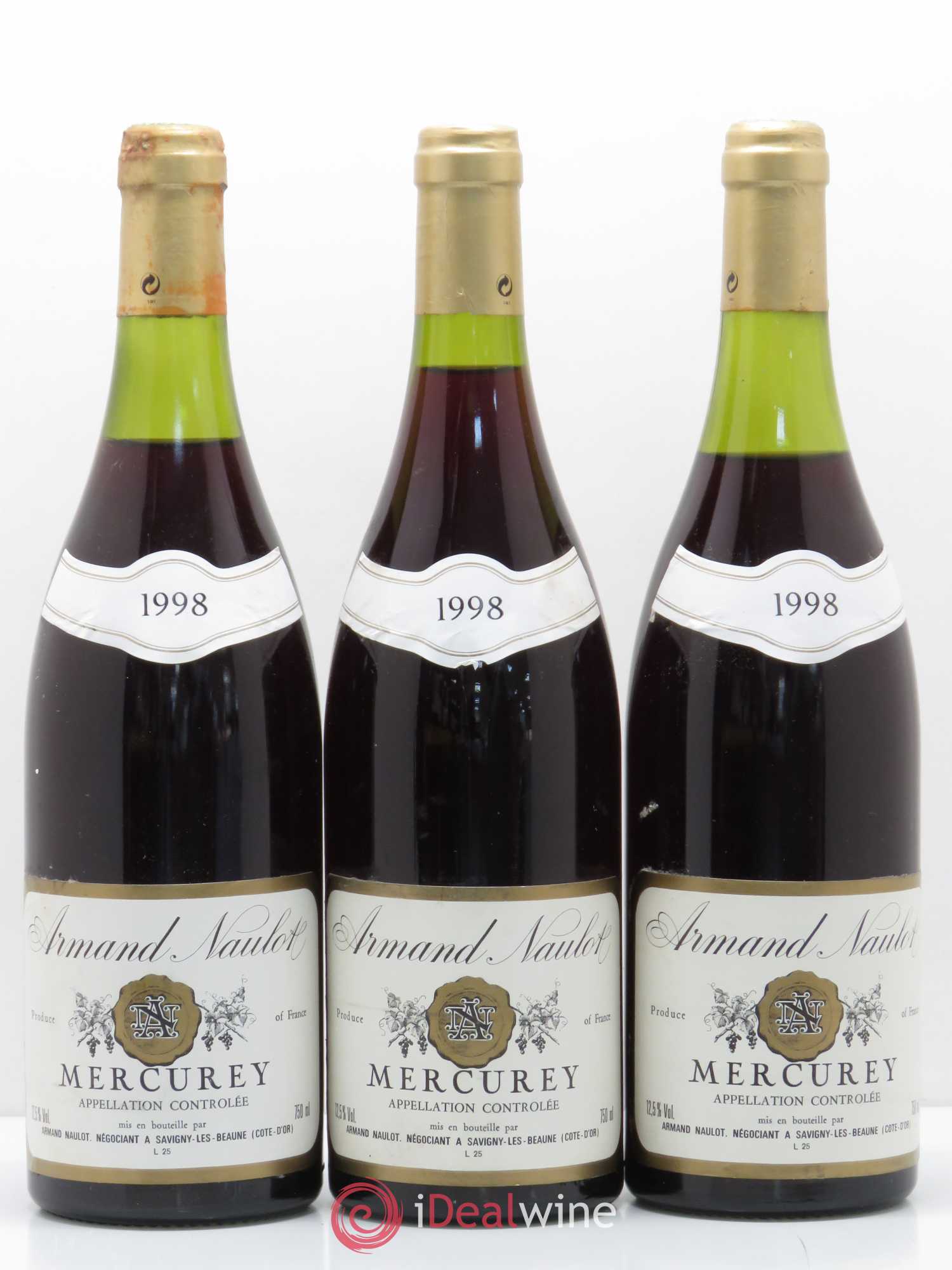 Mercurey Armand Naulot (sans prix de réserve) 1998 - Posten von 3 Flaschen - 0