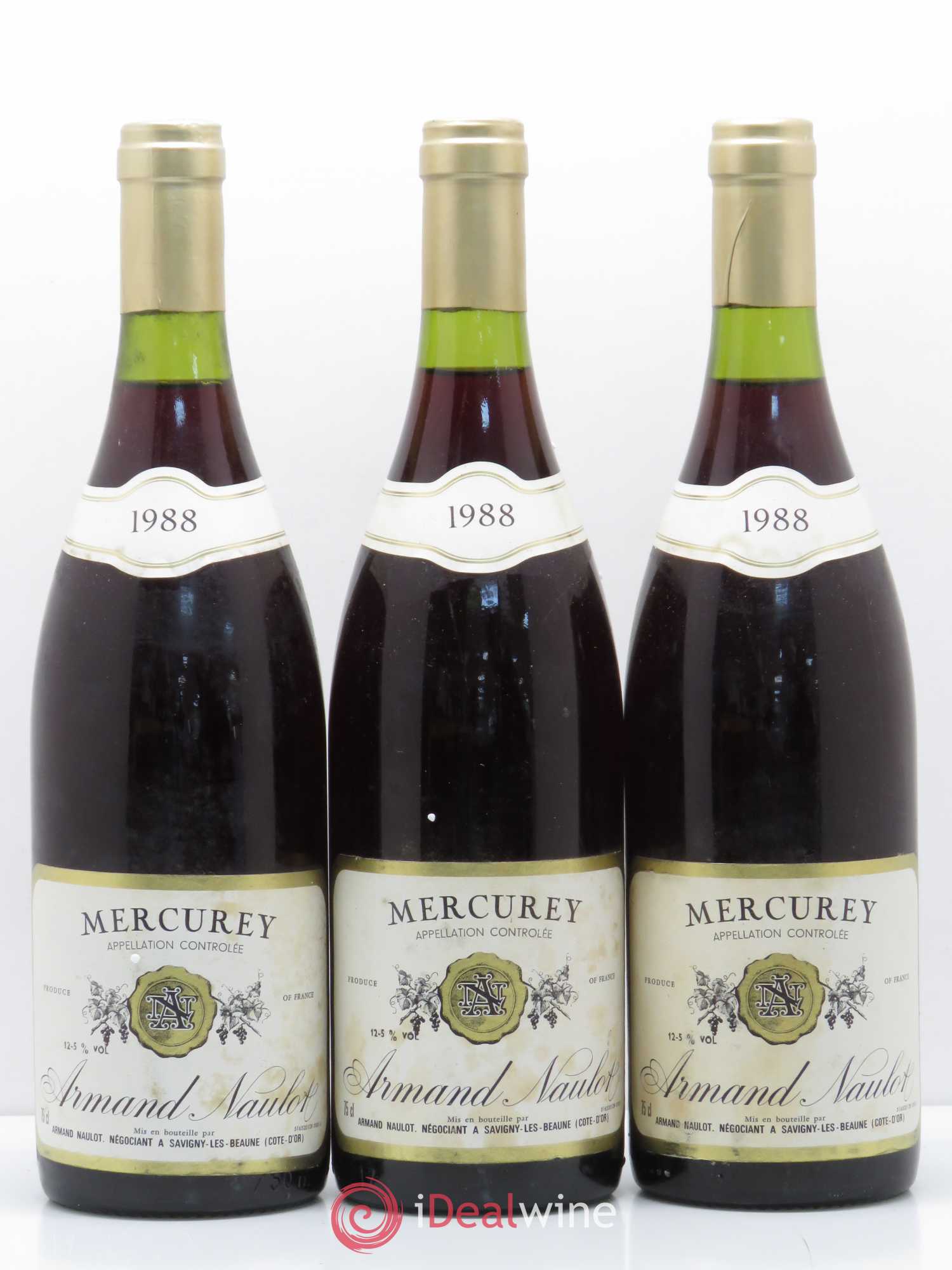 Mercurey Armand Naulot (sans prix de réserve) 1988 - Posten von 3 Flaschen - 0