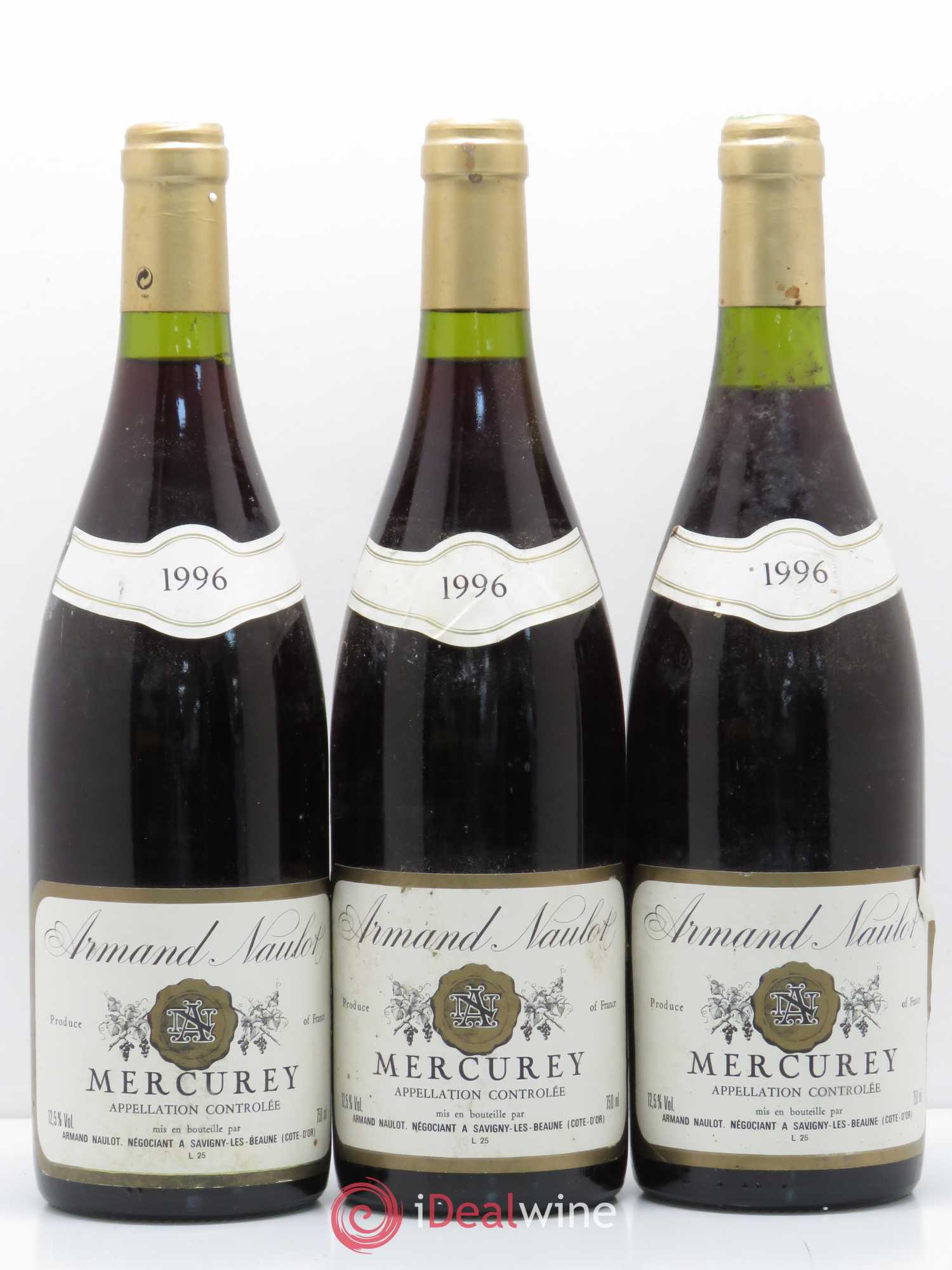 Mercurey Armand Naulot (sans prix de réserve) 1996 - Posten von 3 Flaschen - 0