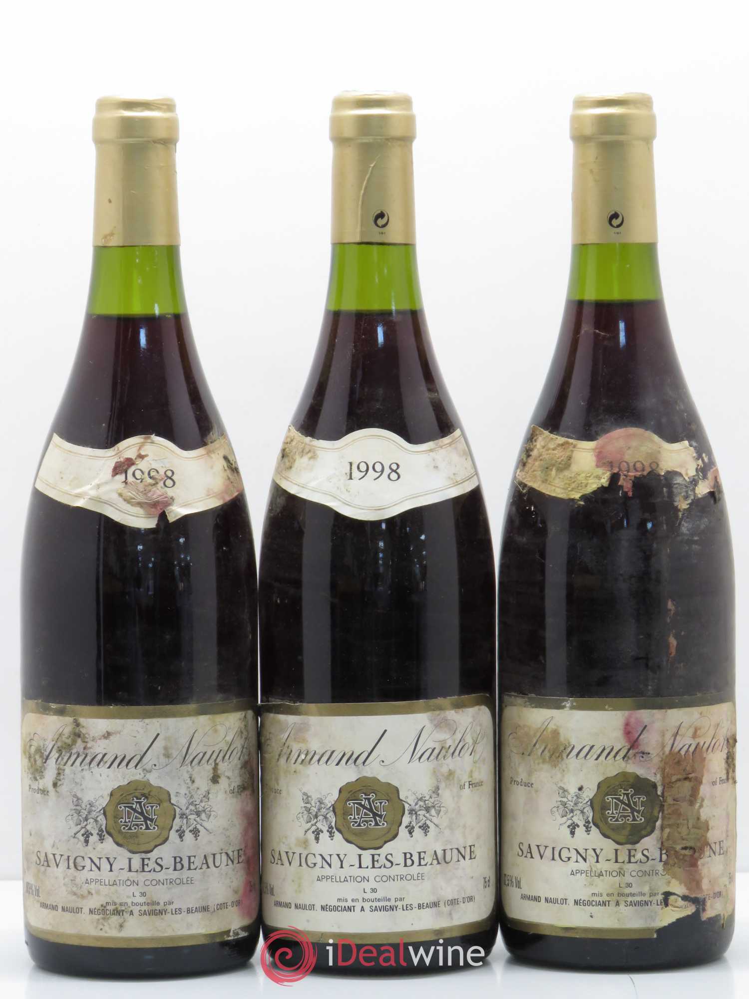 Savigny-lès-Beaune Armand Naulot 1998 - Posten von 5 Flaschen - 1