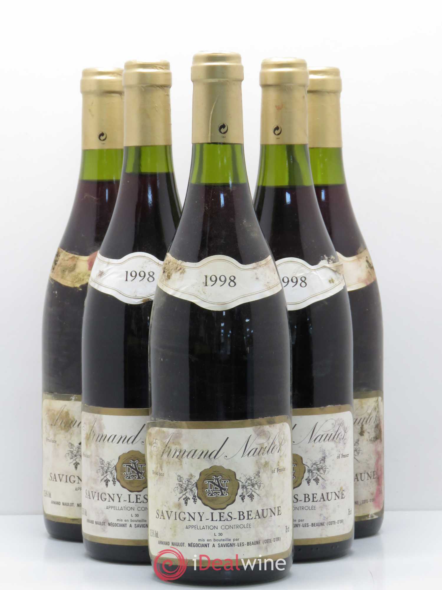 Savigny-lès-Beaune Armand Naulot 1998 - Posten von 5 Flaschen - 0