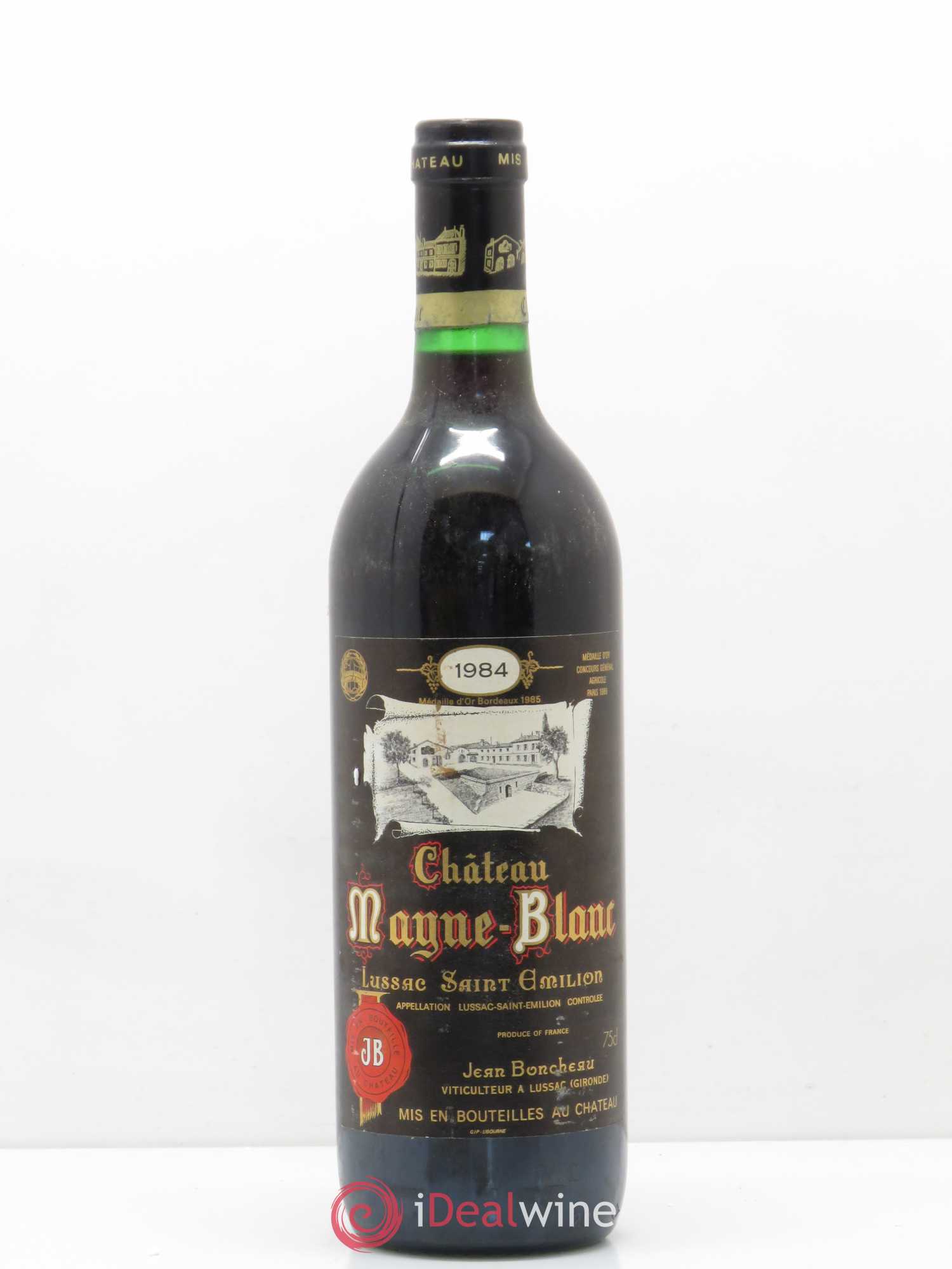 Bordeaux Lussac Saint Emilion Château Mayne-Blanc 1984 - Posten von 1 Flasche - 0
