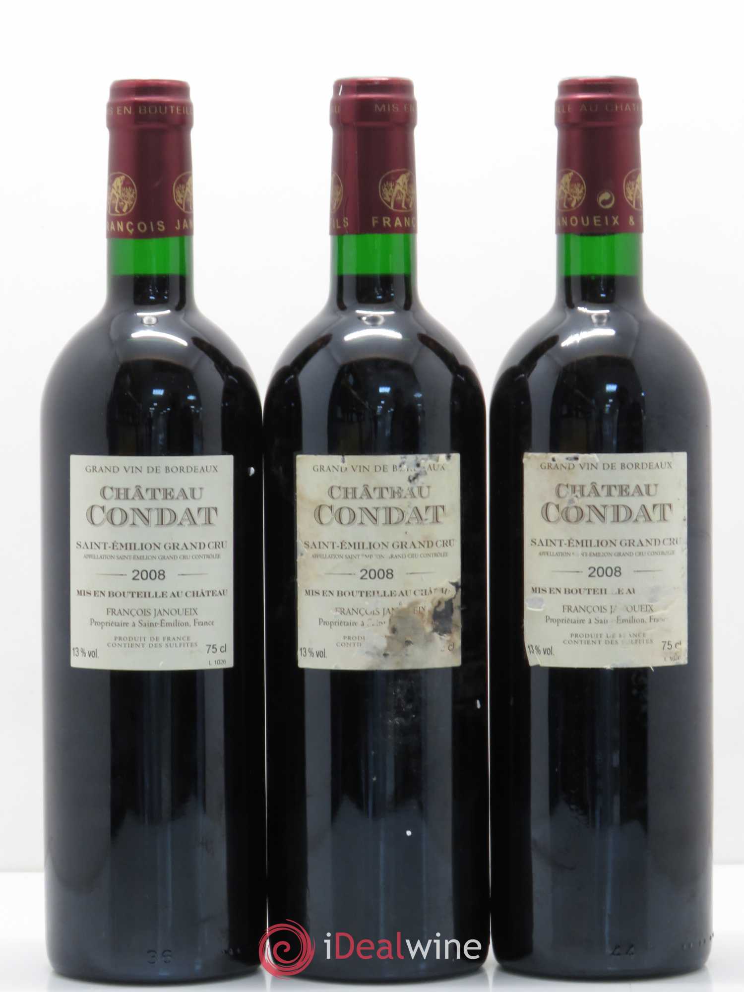 Saint-Émilion Grand Cru Château Condat (sans prix de réserve) 2008 - Lot de 6 bouteilles - 4