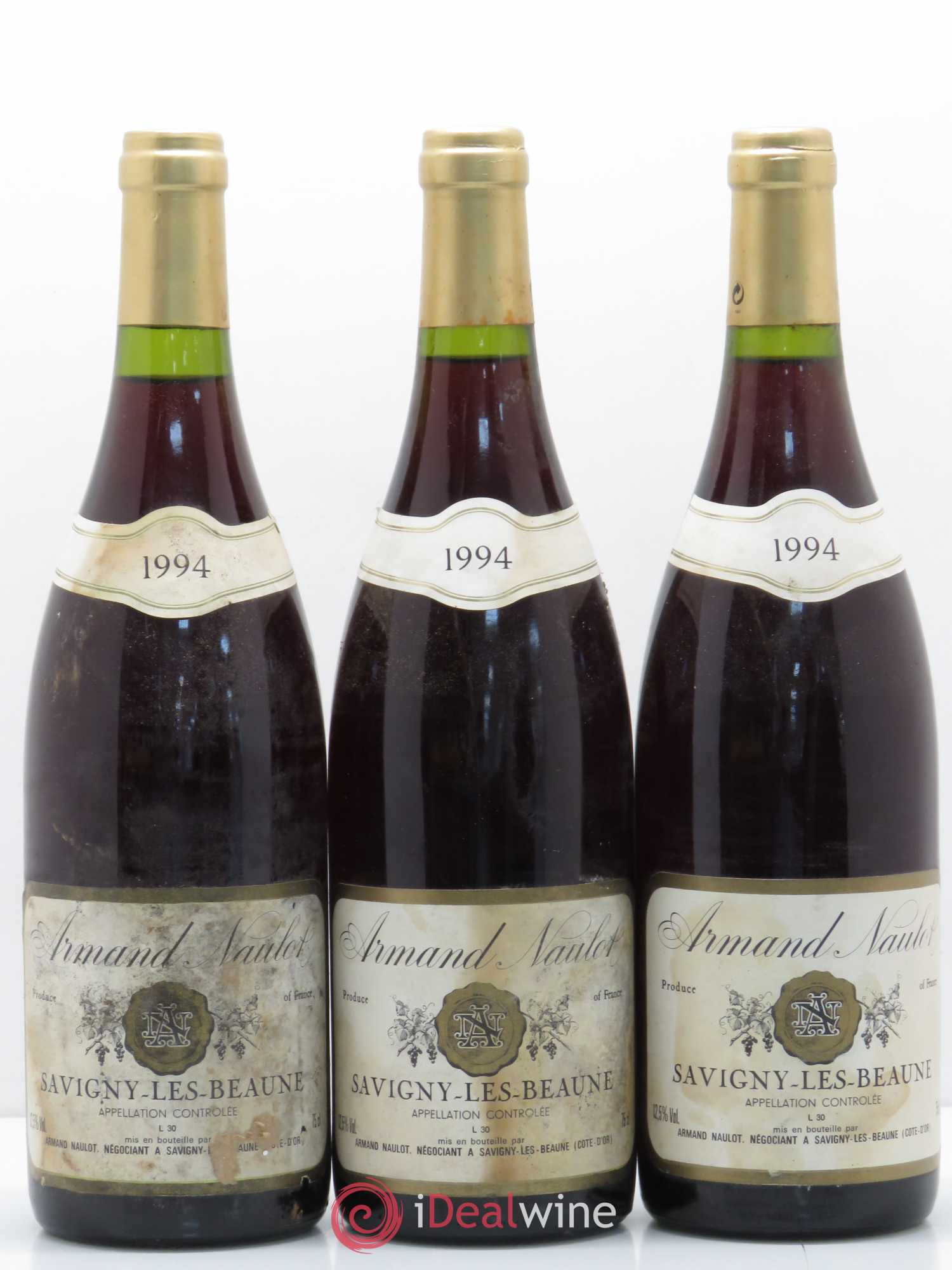 Savigny-lès-Beaune Armand Naulot 1994 - Posten von 3 Flaschen - 0