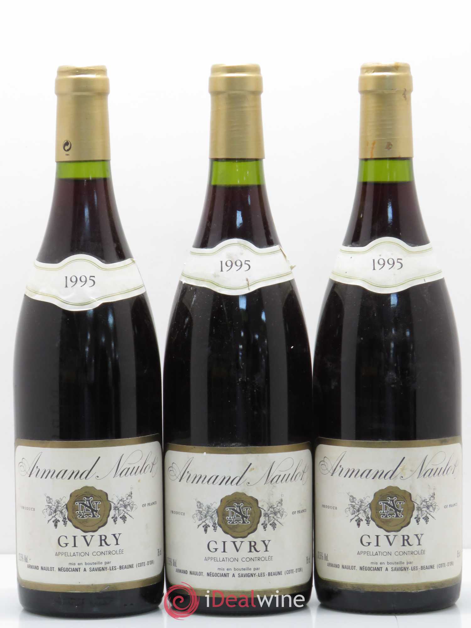 Givry Armand Naulot (sans prix de réserve) 1995 - Posten von 3 Flaschen - 0