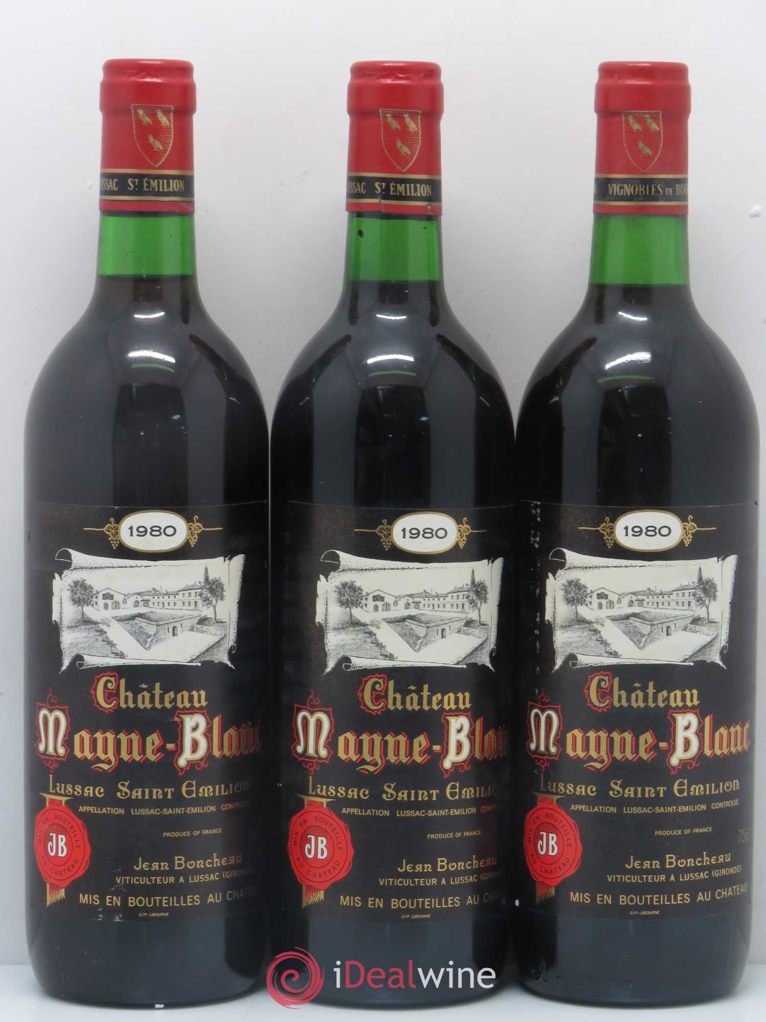 Bordeaux Lussac Saint Emilion Château Mayne Blanc 1980 - Posten von 12 Flaschen - 2