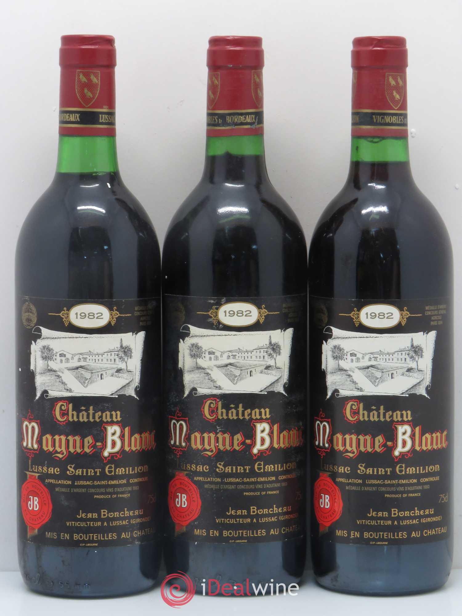 Bordeaux Lussac Saint Emilion Château Mayne Blanc 1982 - Posten von 12 Flaschen - 2