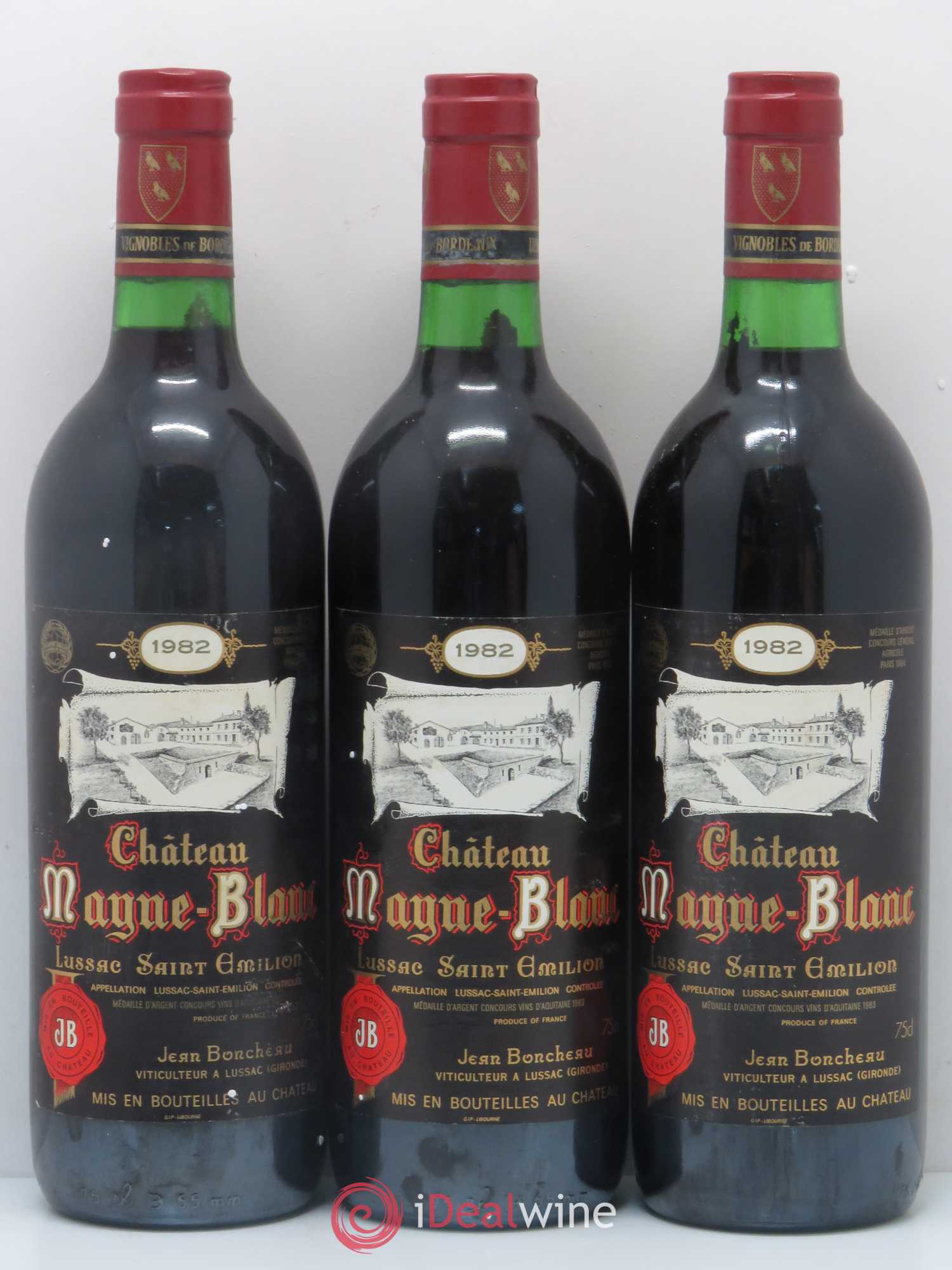 Bordeaux Lussac Saint Emilion Château Mayne Blanc 1982 - Posten von 12 Flaschen - 3