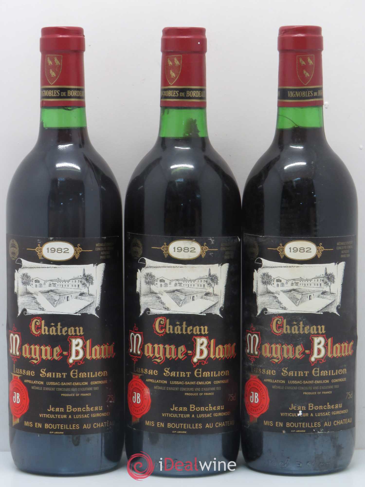 Bordeaux Lussac Saint Emilion Château Mayne Blanc 1982 - Posten von 12 Flaschen - 4