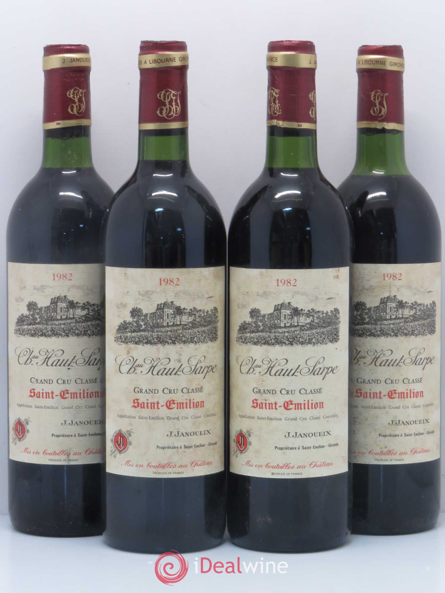Château Haut Sarpe Grand Cru Classé 1982 - Lot de 4 bouteilles - 0
