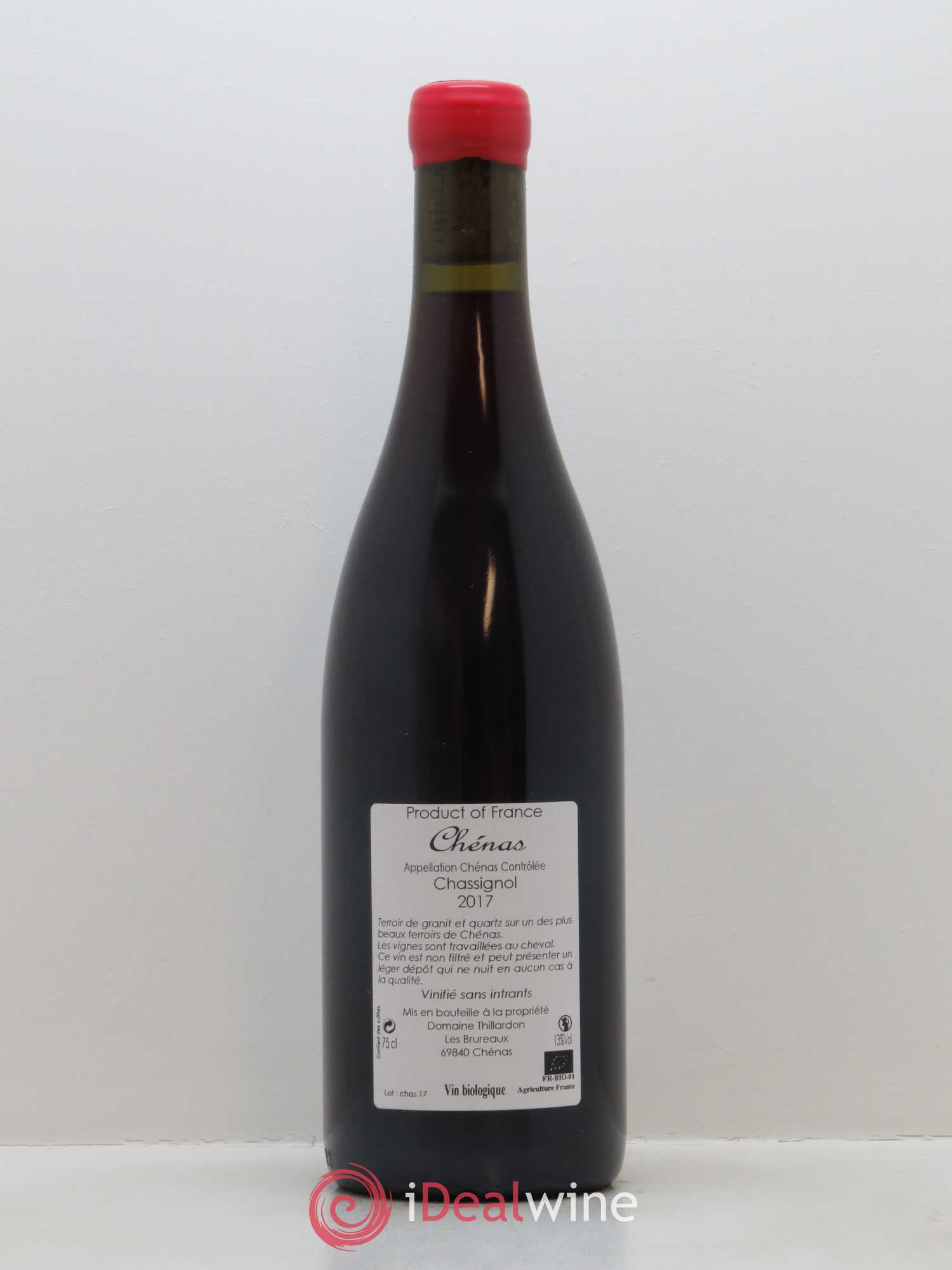 Chénas Chassignol Domaine Thillardon 2017 - Lot de 1 bouteille - 1