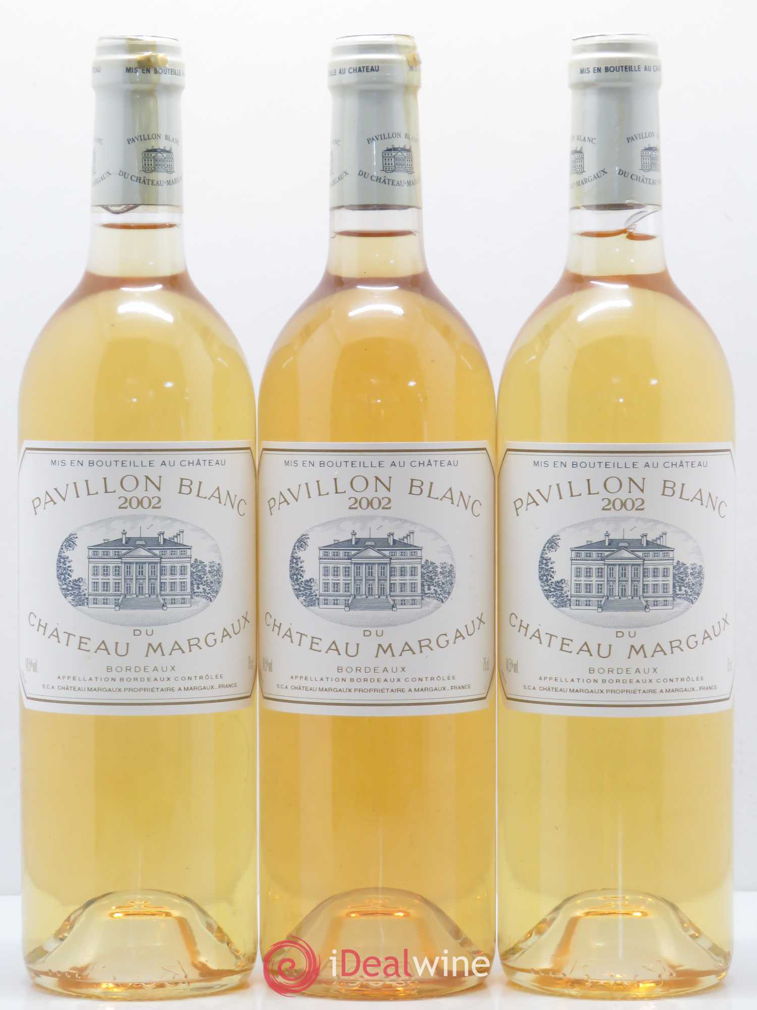Pavillon Blanc du Château Margaux 2002 - Lot de 3 bouteilles - 0
