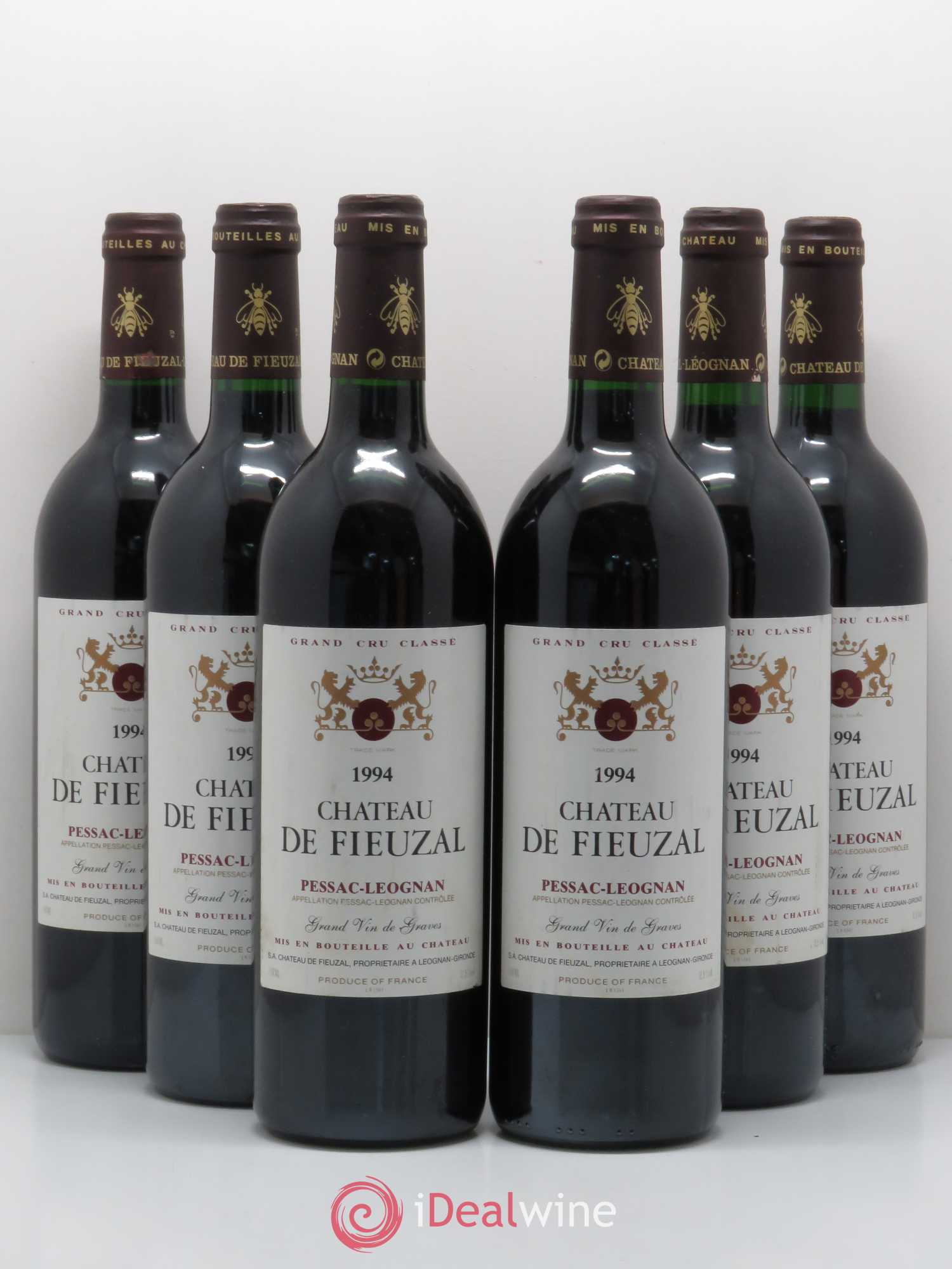 Château de Fieuzal Cru Classé de Graves 1994 - Lot de 6 bouteilles - 0
