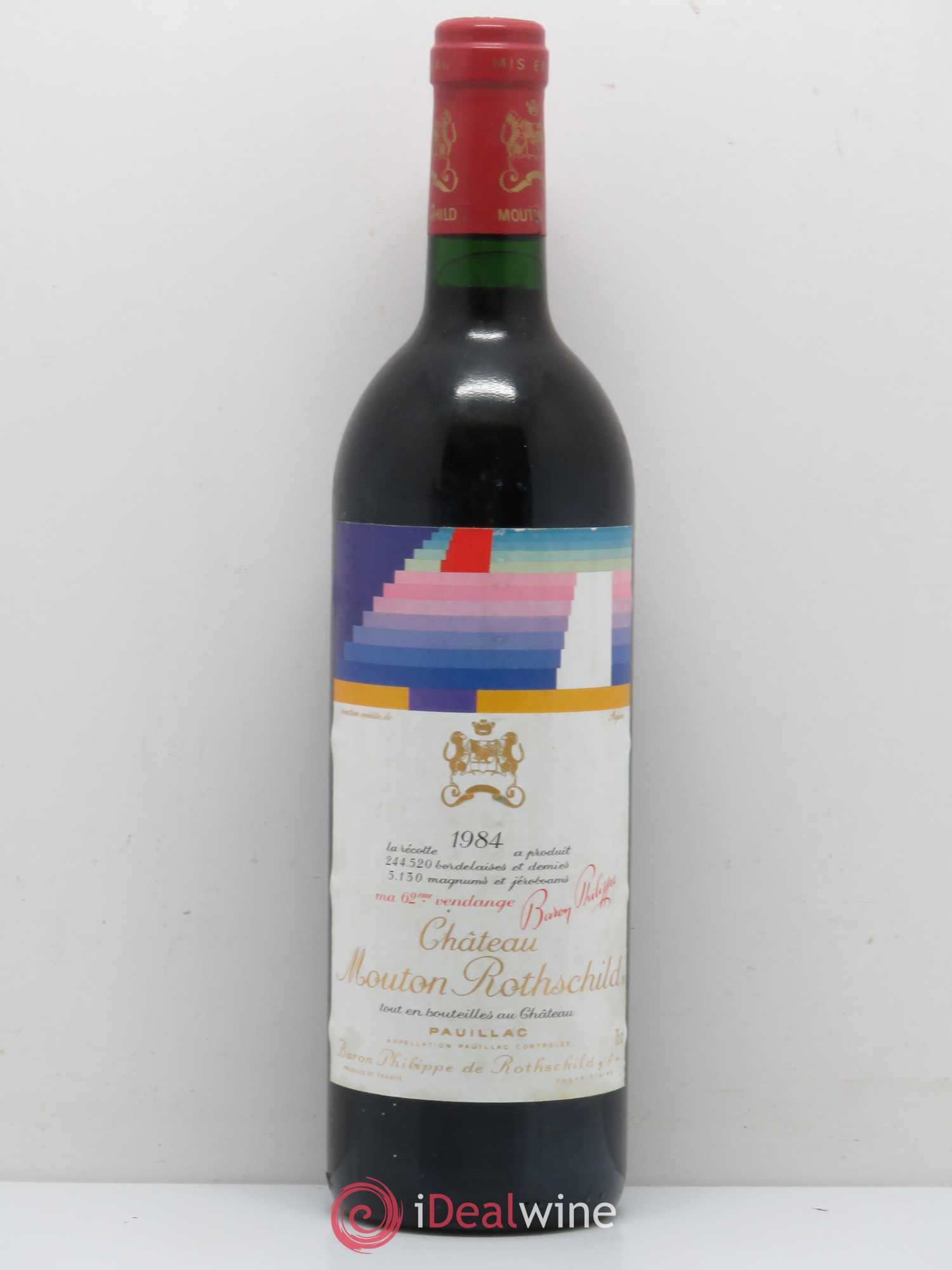 Château Mouton Rothschild 1er Grand Cru Classé 1984 - Lot de 1 bouteille - 0