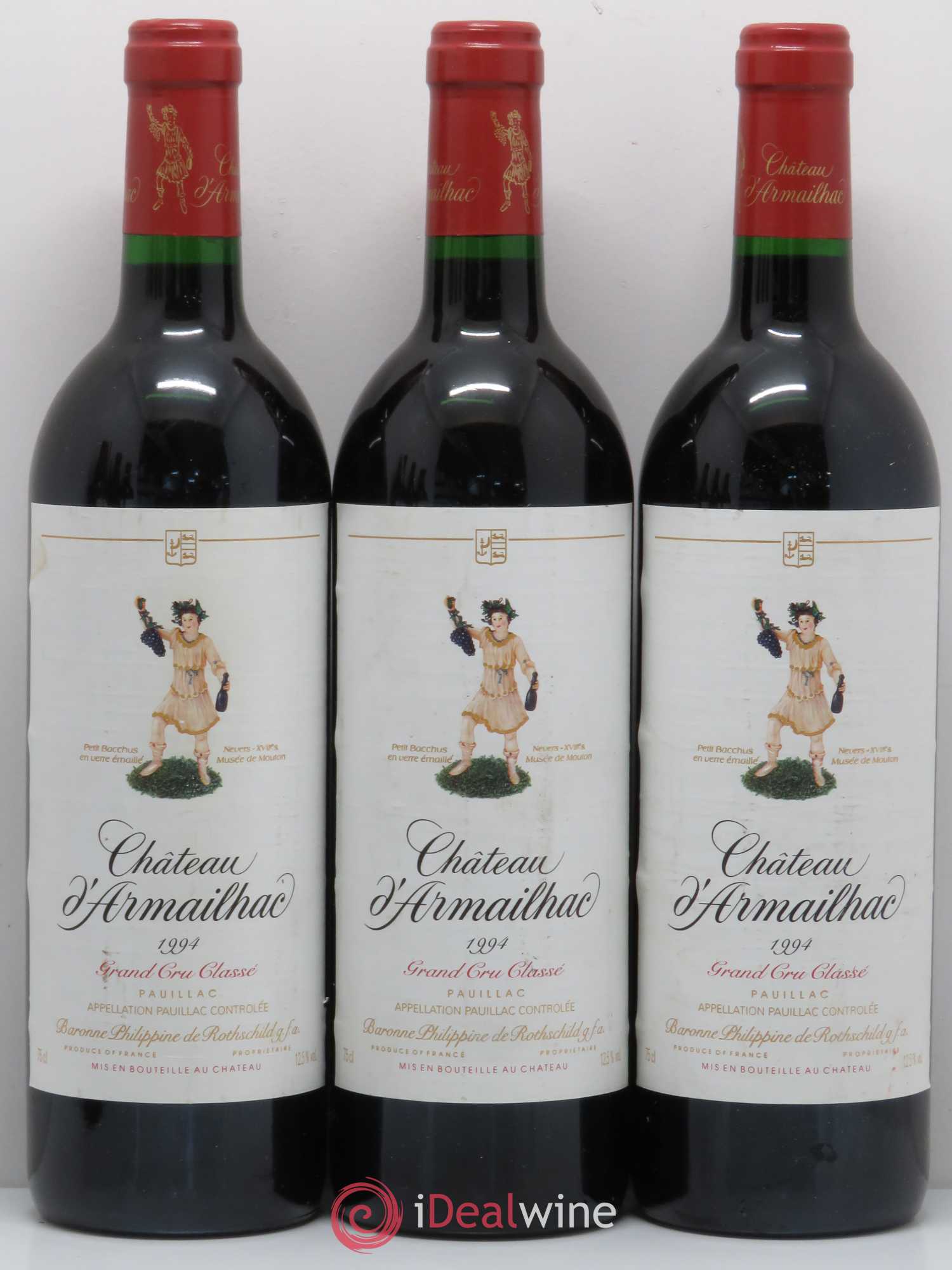 Château d' Armailhac - Mouton Baron(ne) Philippe 5ème Grand Cru Classé 1994 - Lot de 6 bouteilles - 1