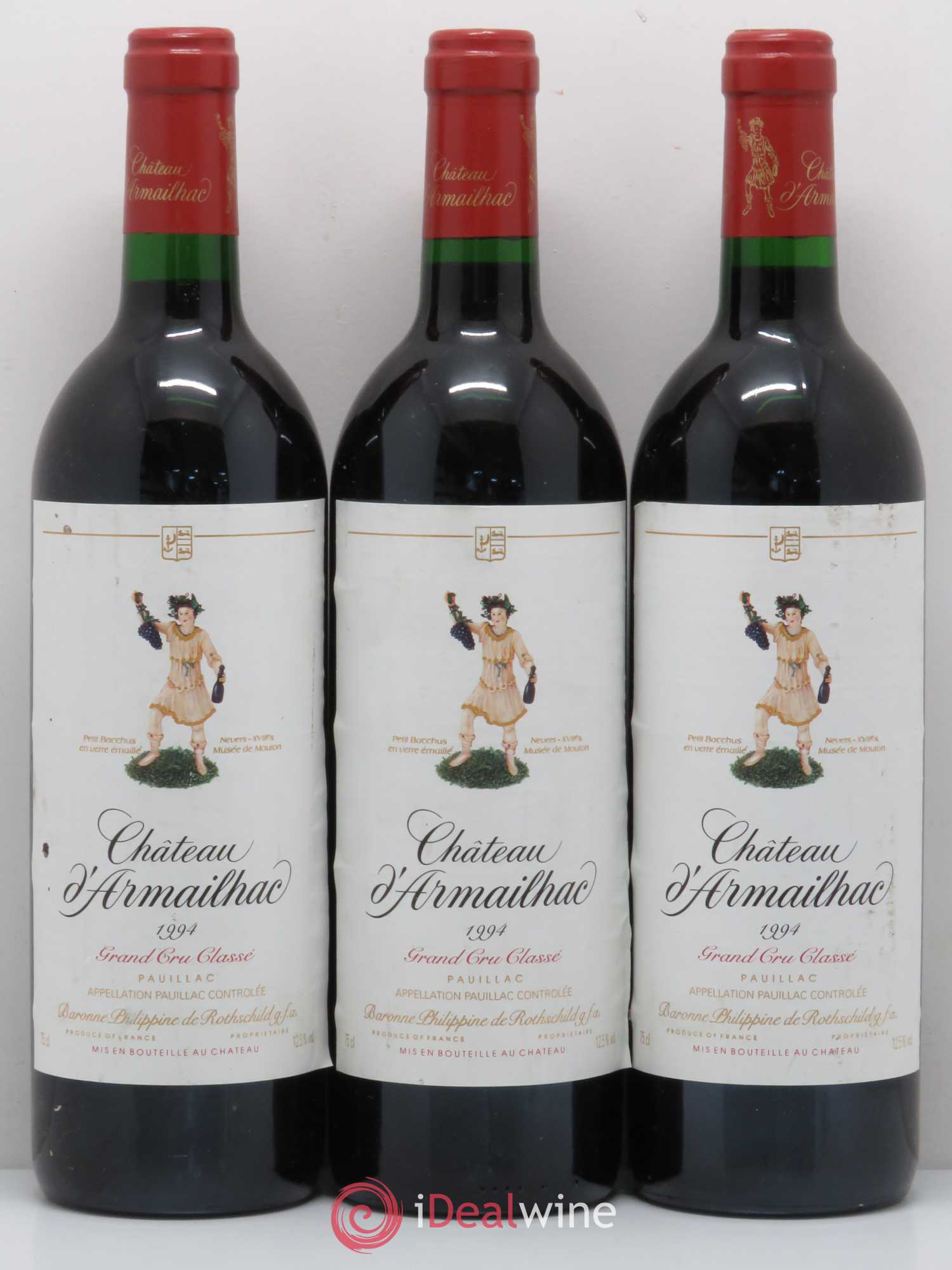 Château d' Armailhac - Mouton Baron(ne) Philippe 5ème Grand Cru Classé 1994 - Lot de 6 bouteilles - 2