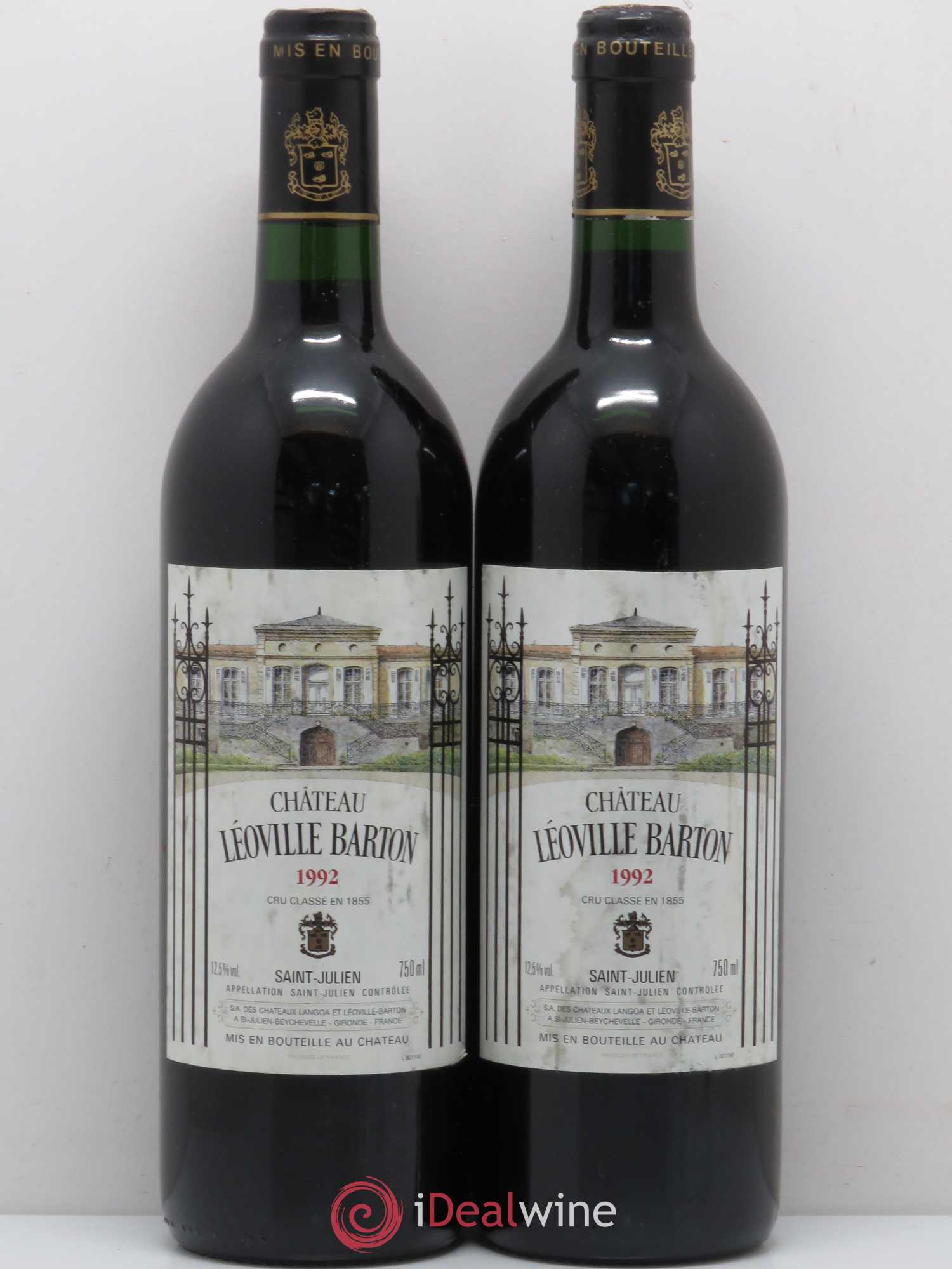 Château Léoville Barton 2ème Grand Cru Classé 1992 - Lot de 2 bouteilles - 0