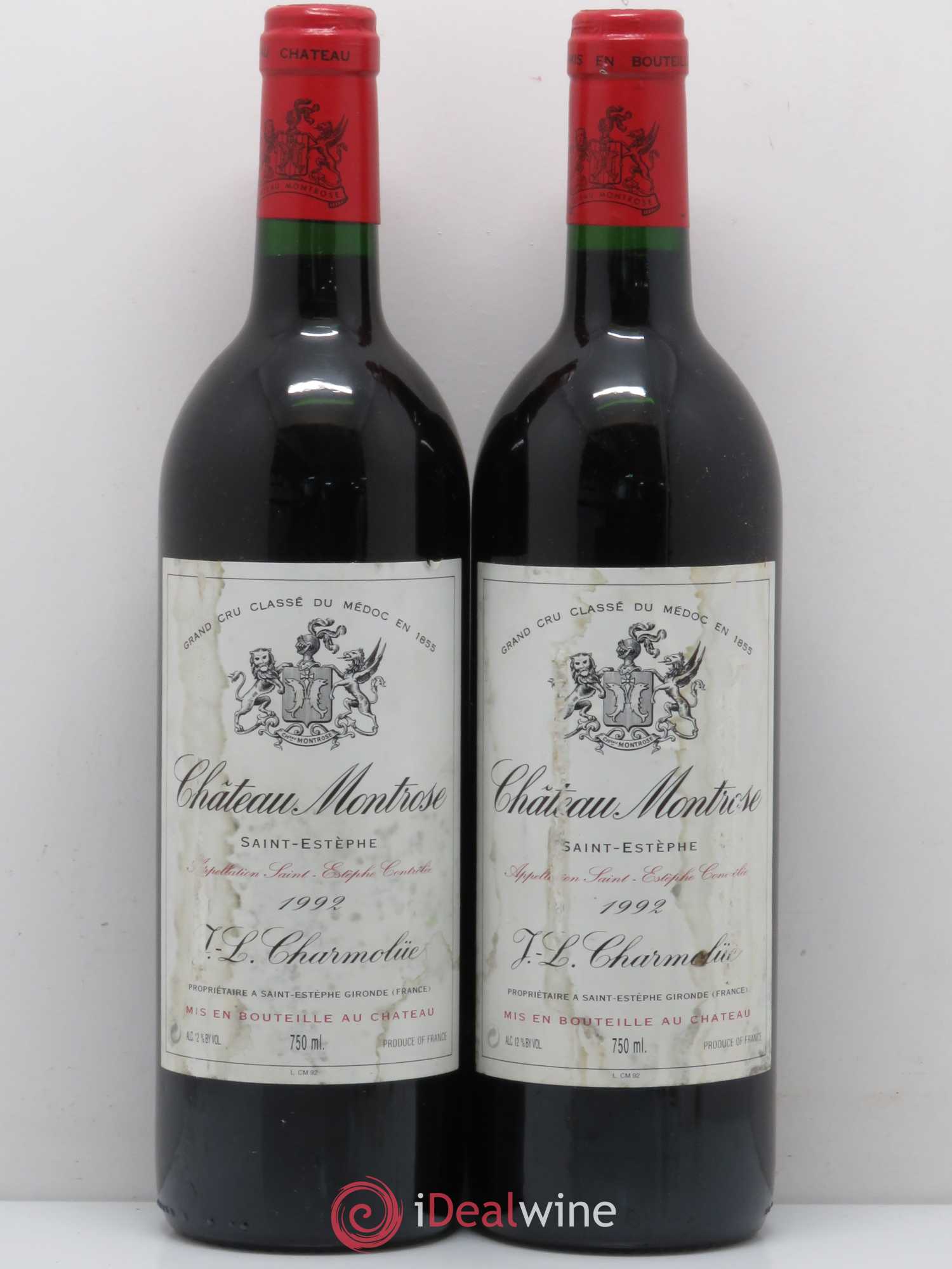 Château Montrose 2ème Grand Cru Classé 1992 - Lot de 2 bouteilles - 0