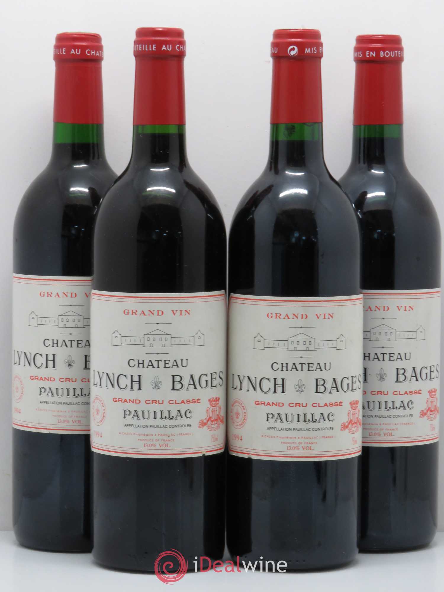 Château Lynch Bages 5ème Grand Cru Classé 1994 - Lot de 4 bouteilles - 0