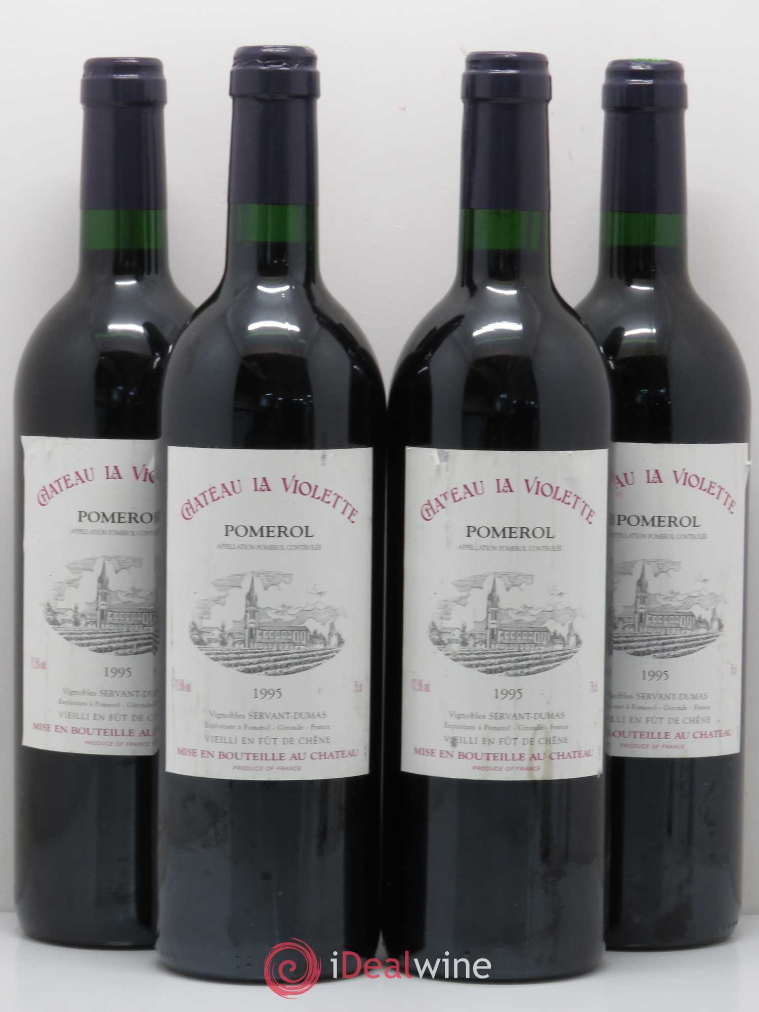 Château la Violette 1995 - Lot de 4 bouteilles - 0