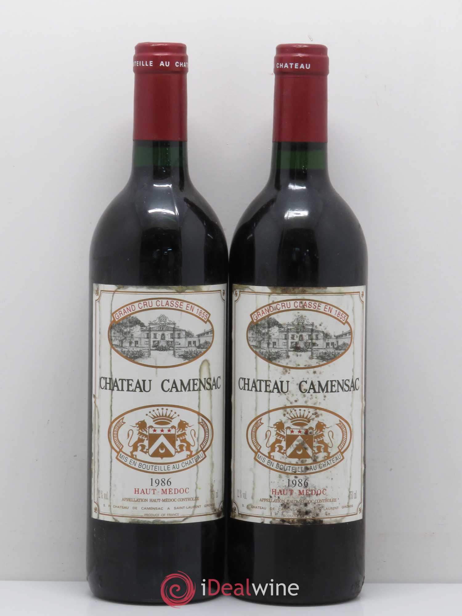Château Camensac 5ème Grand Cru Classé 1986 - Lot de 2 bouteilles - 0