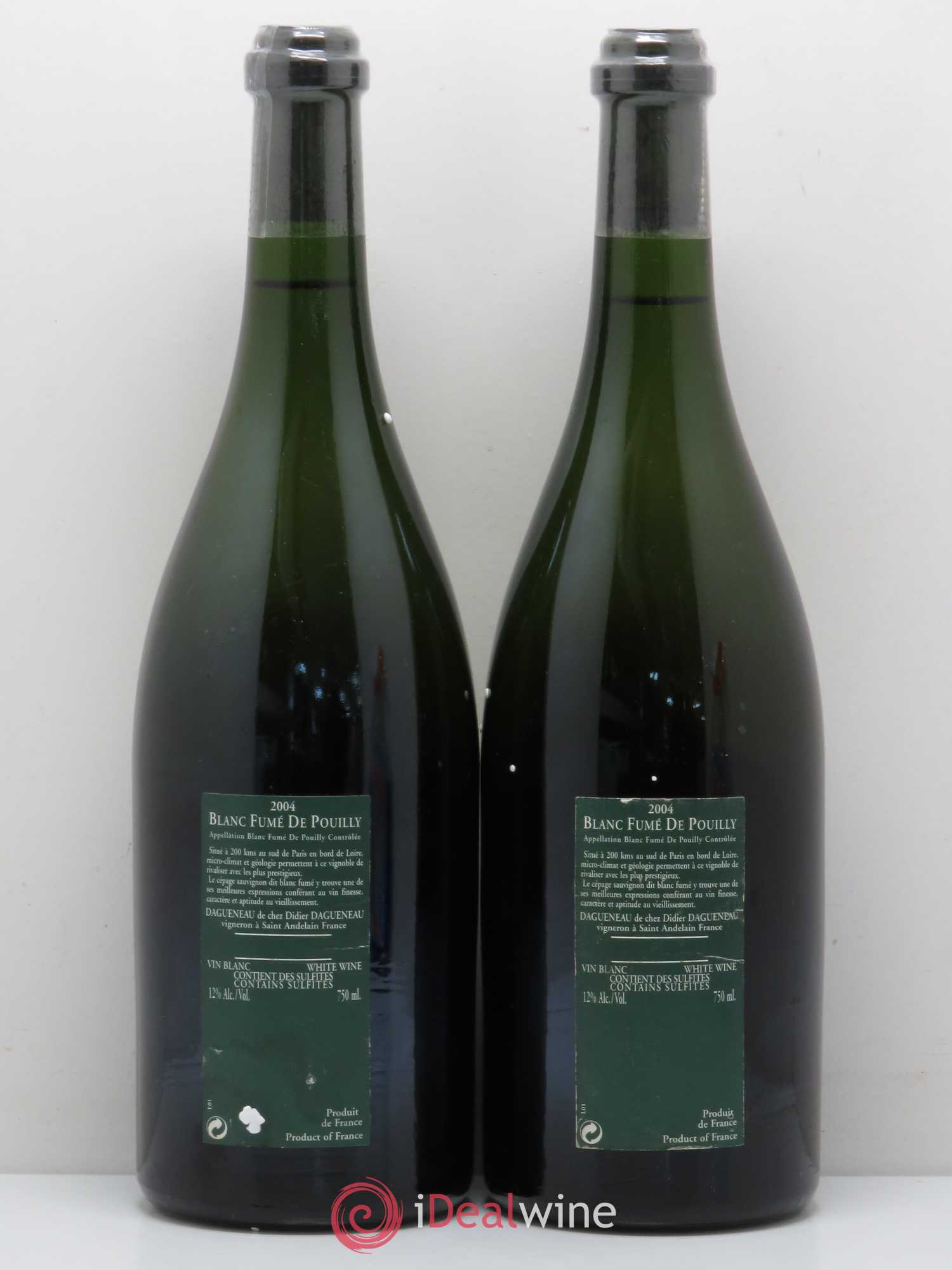 Vin de France (anciennement Pouilly-Fumé) Silex Dagueneau (Domaine Didier - Louis-Benjamin) 2004 - Lot de 2 bouteilles - 1