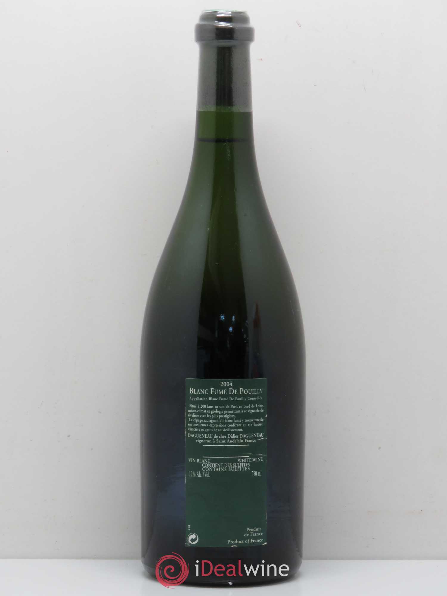 Vin de France (anciennement Pouilly-Fumé) Silex Dagueneau (Domaine Didier - Louis-Benjamin) 2004 - Lot de 1 bouteille - 1