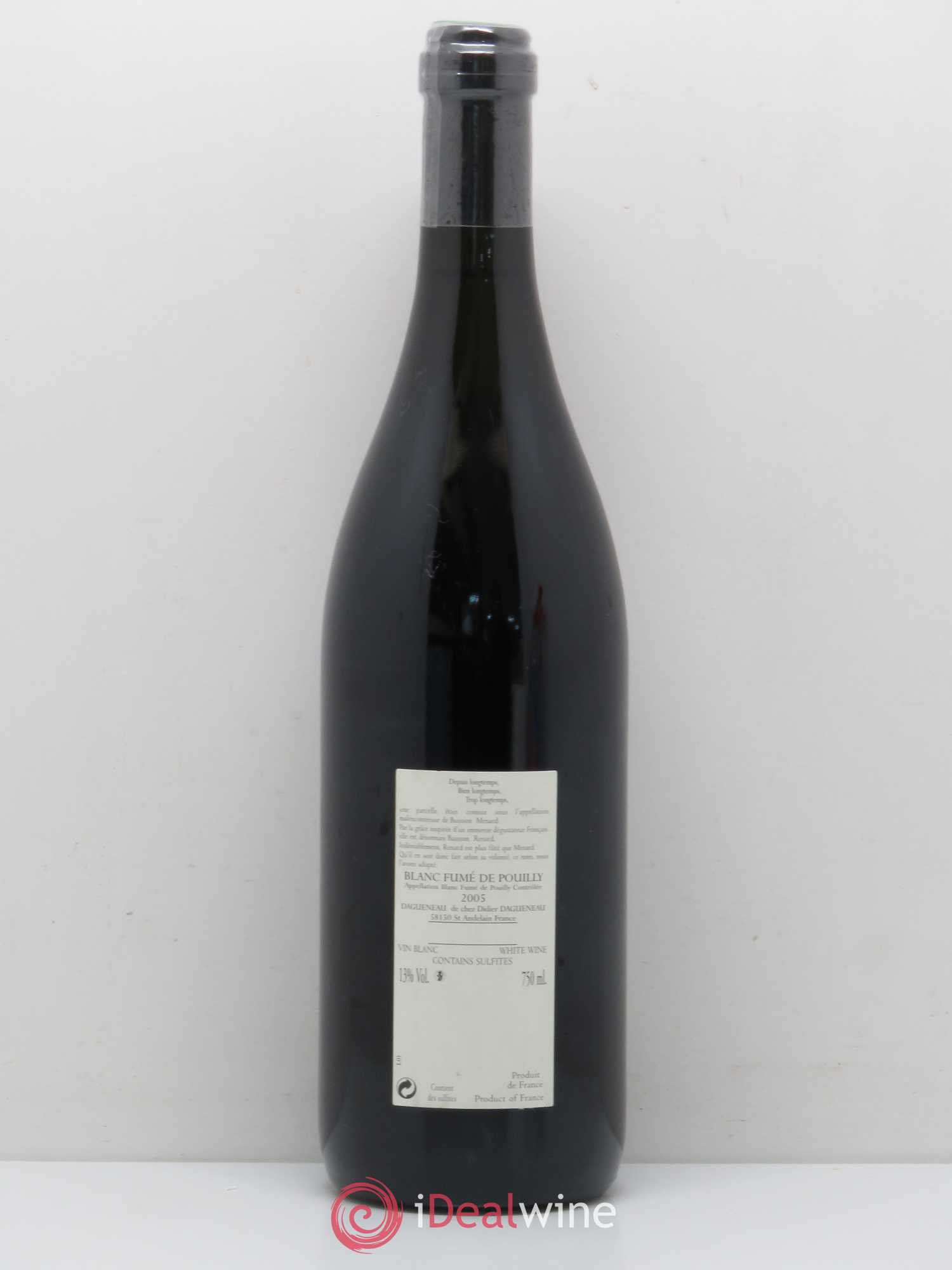 Vin de France (anciennement Pouilly-Fumé) Buisson Renard Dagueneau (Domaine Didier - Louis-Benjamin) 2005 - Lot de 1 bouteille - 1