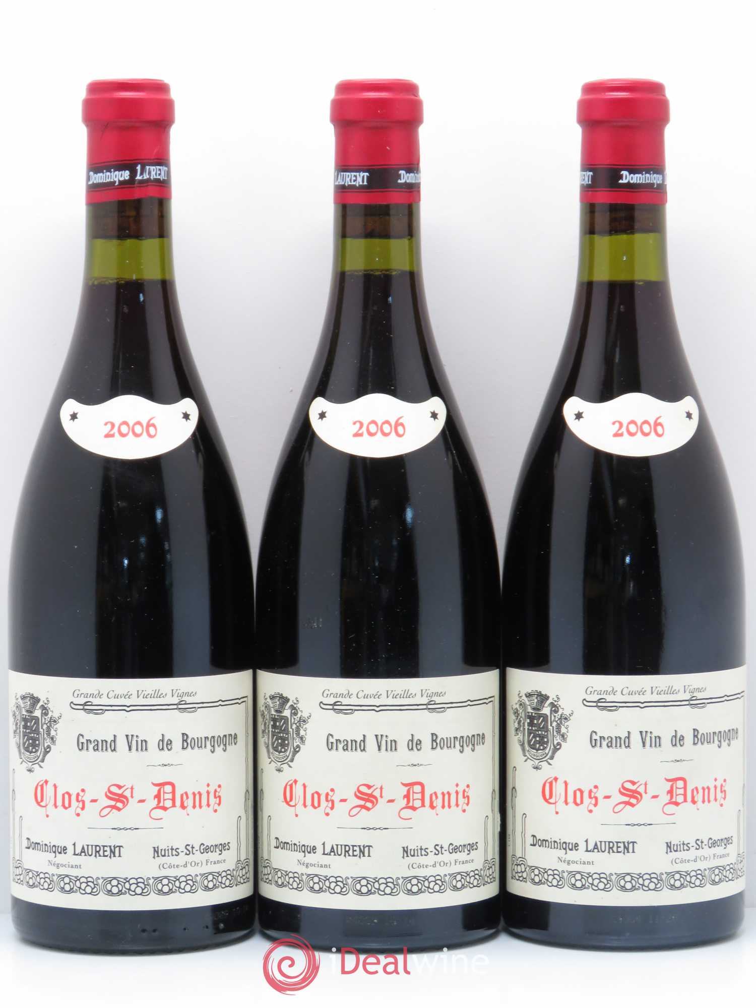 Clos Saint-Denis Grand Cru Dominique Laurent Vieilles Vignes 2006 - Lot de 3 bouteilles - 0