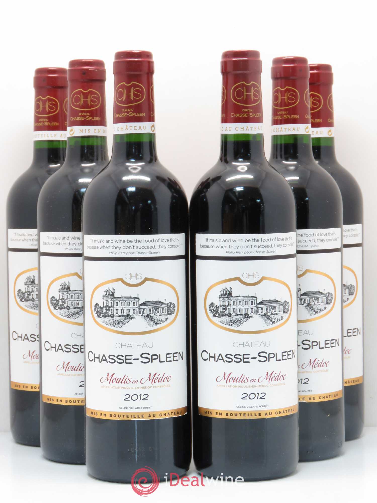 Château Chasse Spleen 2012 - Lot de 6 bouteilles - 0