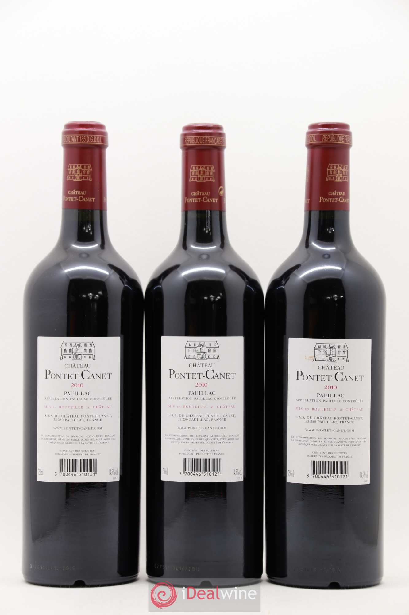 Château Pontet Canet 5ème Grand Cru Classé 2010 - Lot de 6 bouteilles - 2