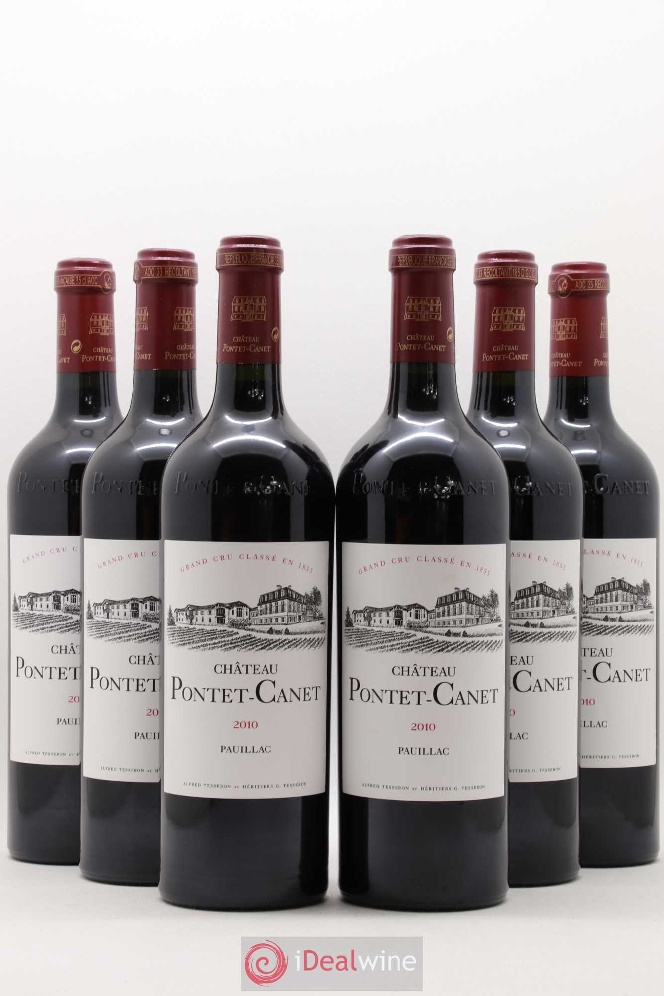 Château Pontet Canet 5ème Grand Cru Classé 2010 - Lot de 6 bouteilles - 0