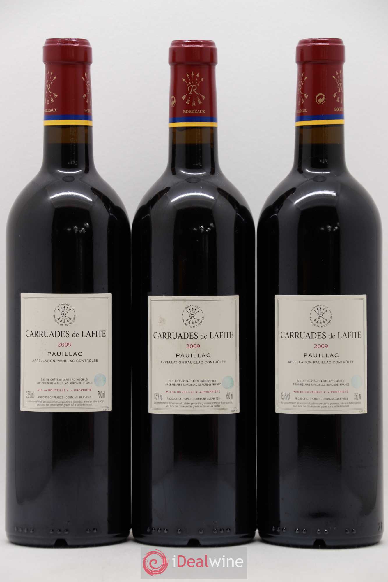 Carruades de Lafite Rothschild Second Vin 2009 - Lot de 3 bouteilles - 1
