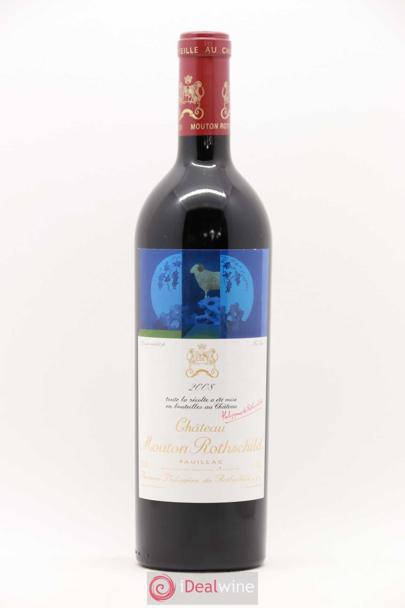 Château Mouton Rothschild 1er Grand Cru Classé 2008 - Lot de 1 bouteille - 0