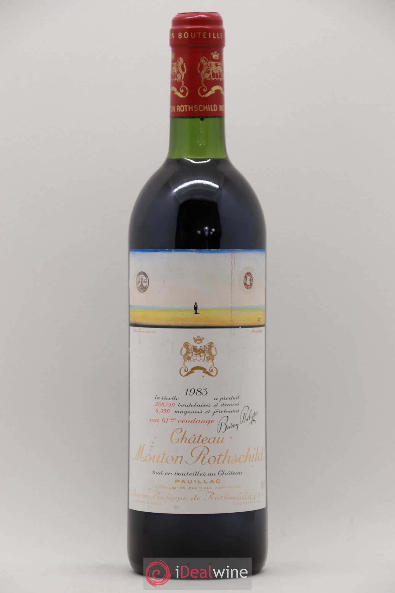 Château Mouton Rothschild 1er Grand Cru Classé 1983 - Lot de 1 bouteille - 0